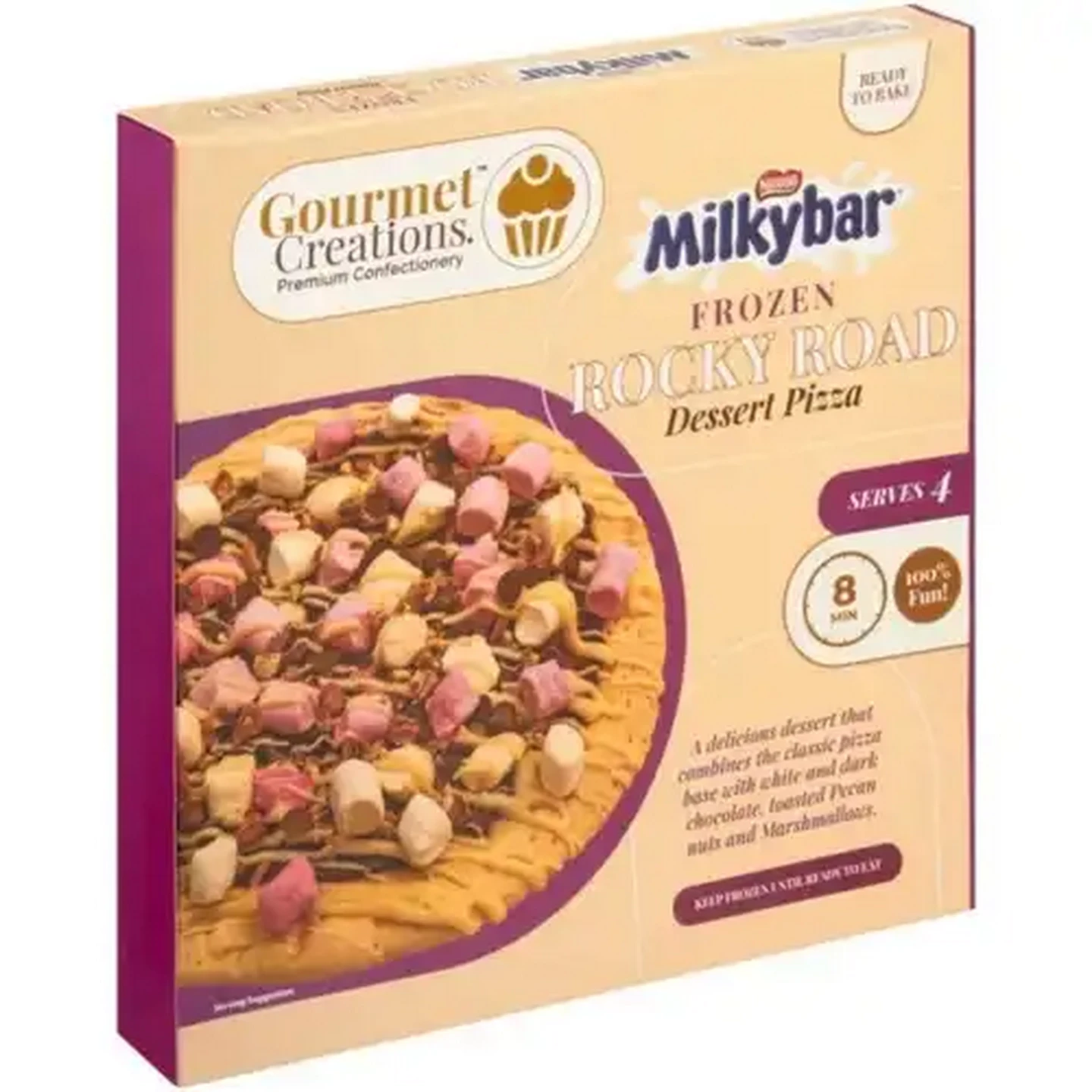 Image of Gourmet Creations Frozen Milkybar Rocky Road Dessert Pizza 275g