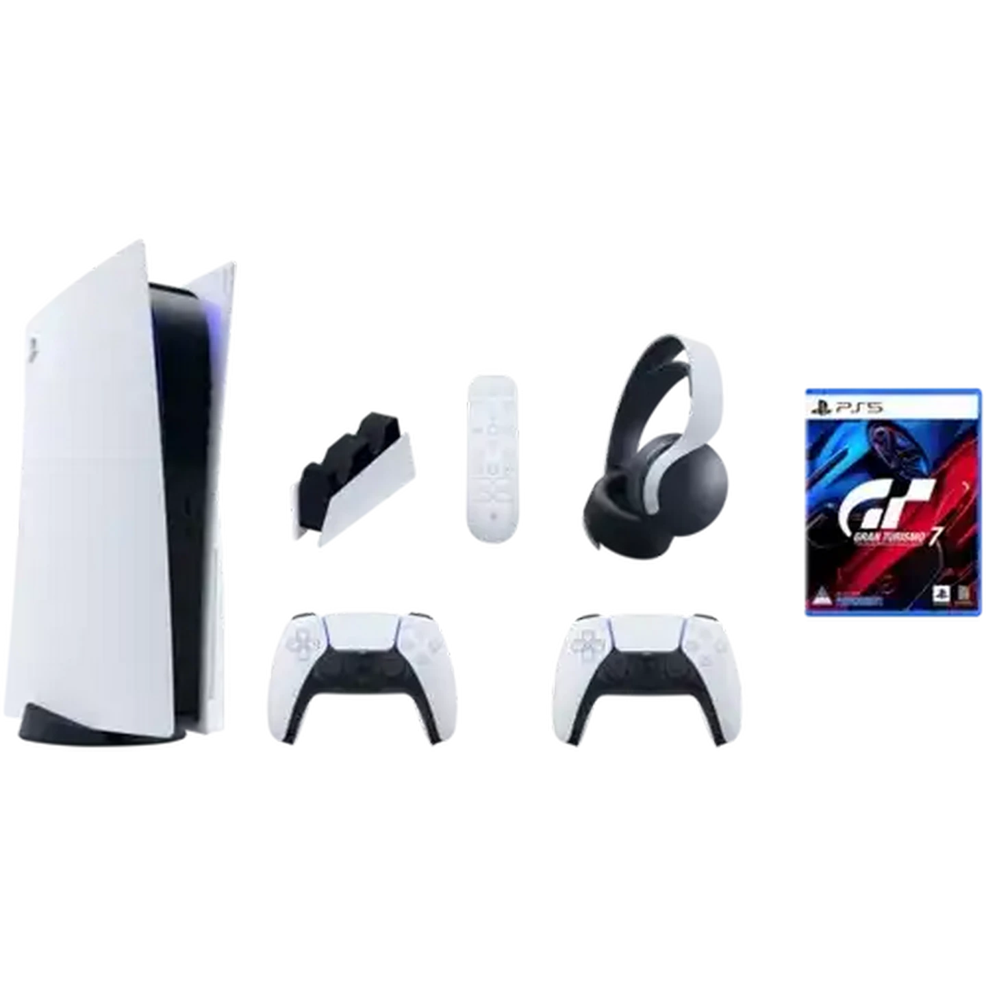 Image of PlayStation 5 Glacier White Console Bundle 8 Piece