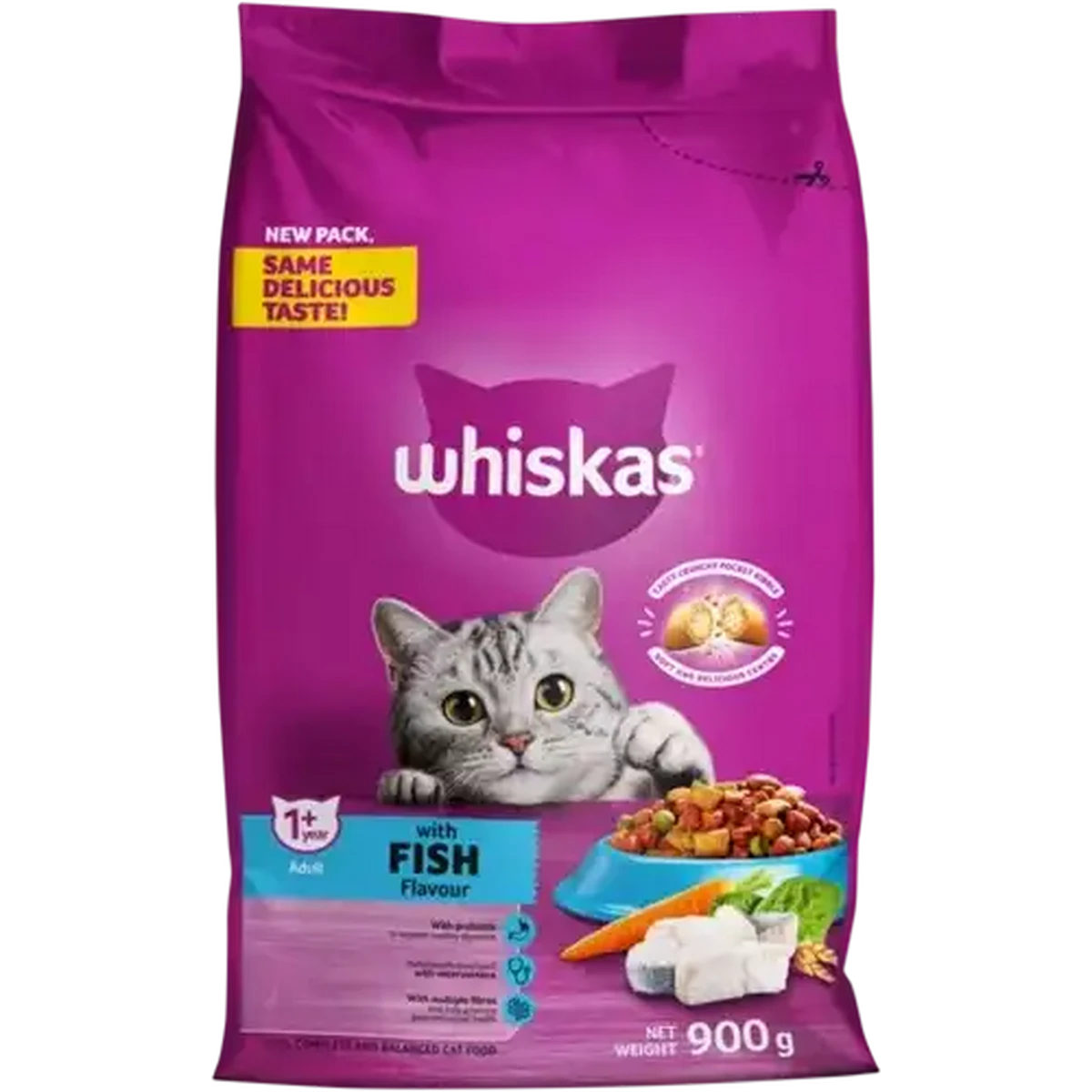 Checkers Sixty60 | Whiskas Fish Flavoured Adult Dry Cat Food 900g