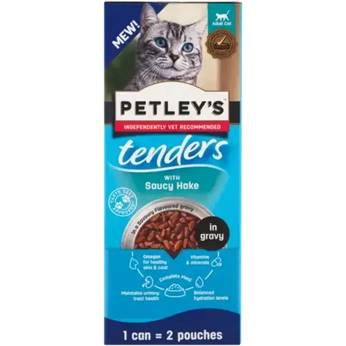 Shoprite ZA | Petley's Tenders Saucy Hake Adult Wet Cat Food 3 x 185g