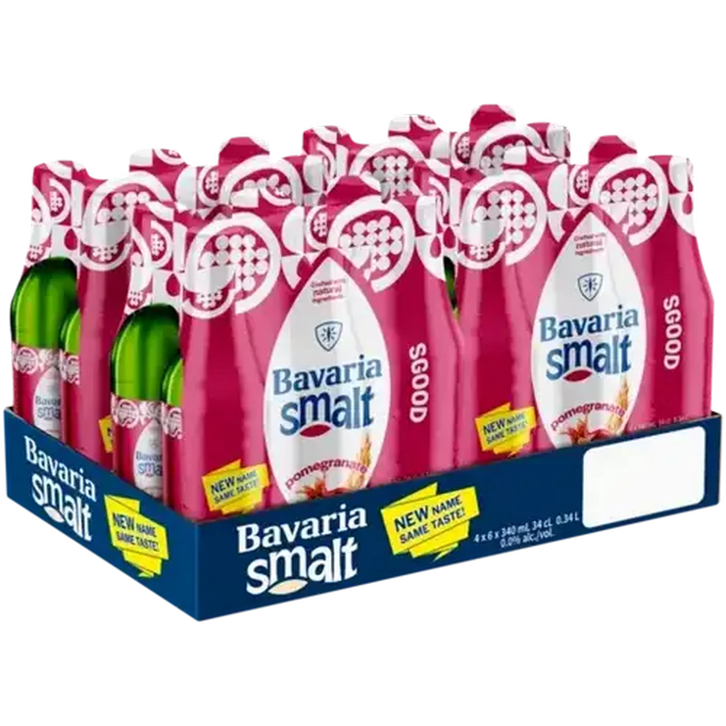 Image of Bavaria Pomegranate Flavoured Non-Alcoholic Malt Drink 24 x 340ml