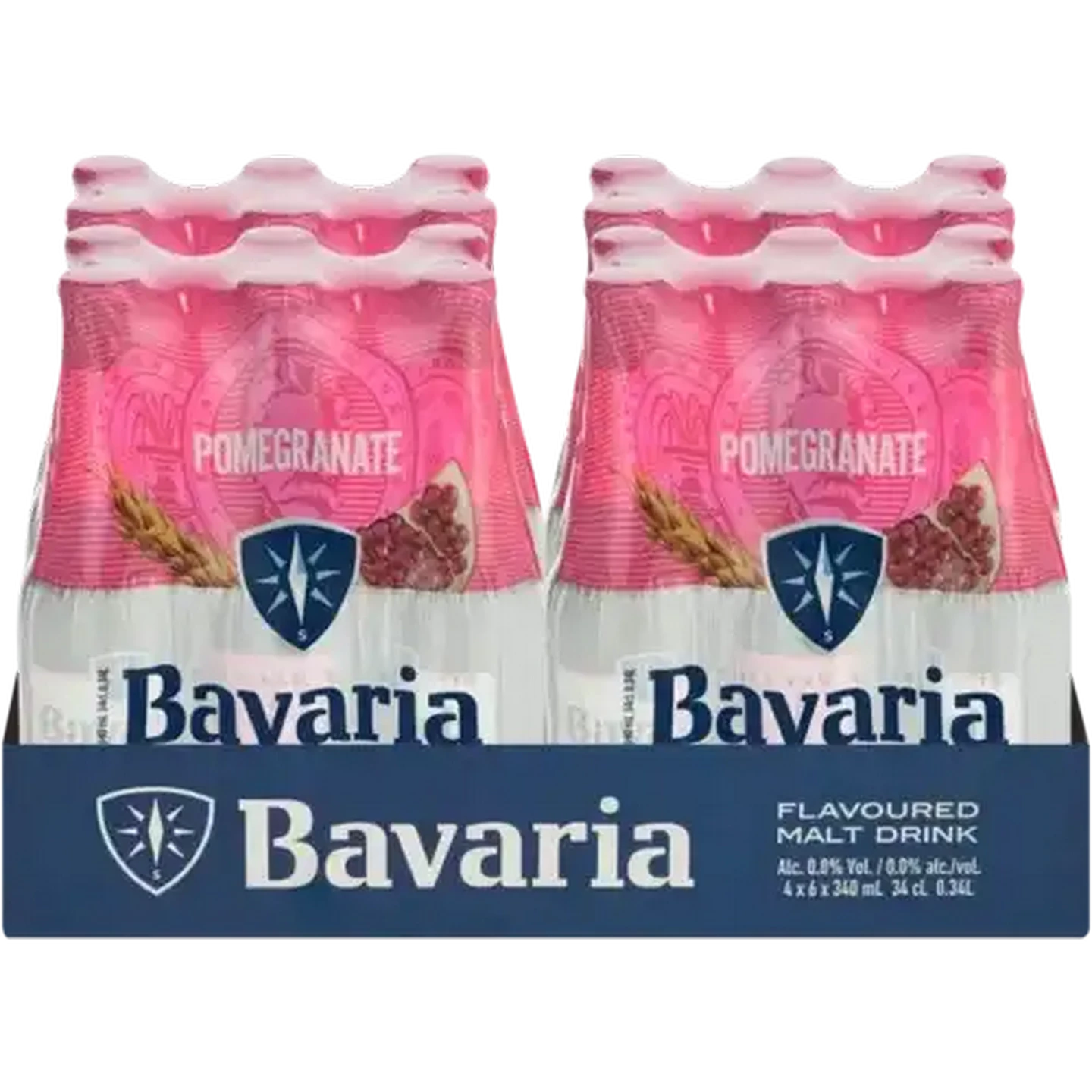 Image of Bavaria Pomegranate Flavoured Non-Alcoholic Malt Drink 24 x 340ml