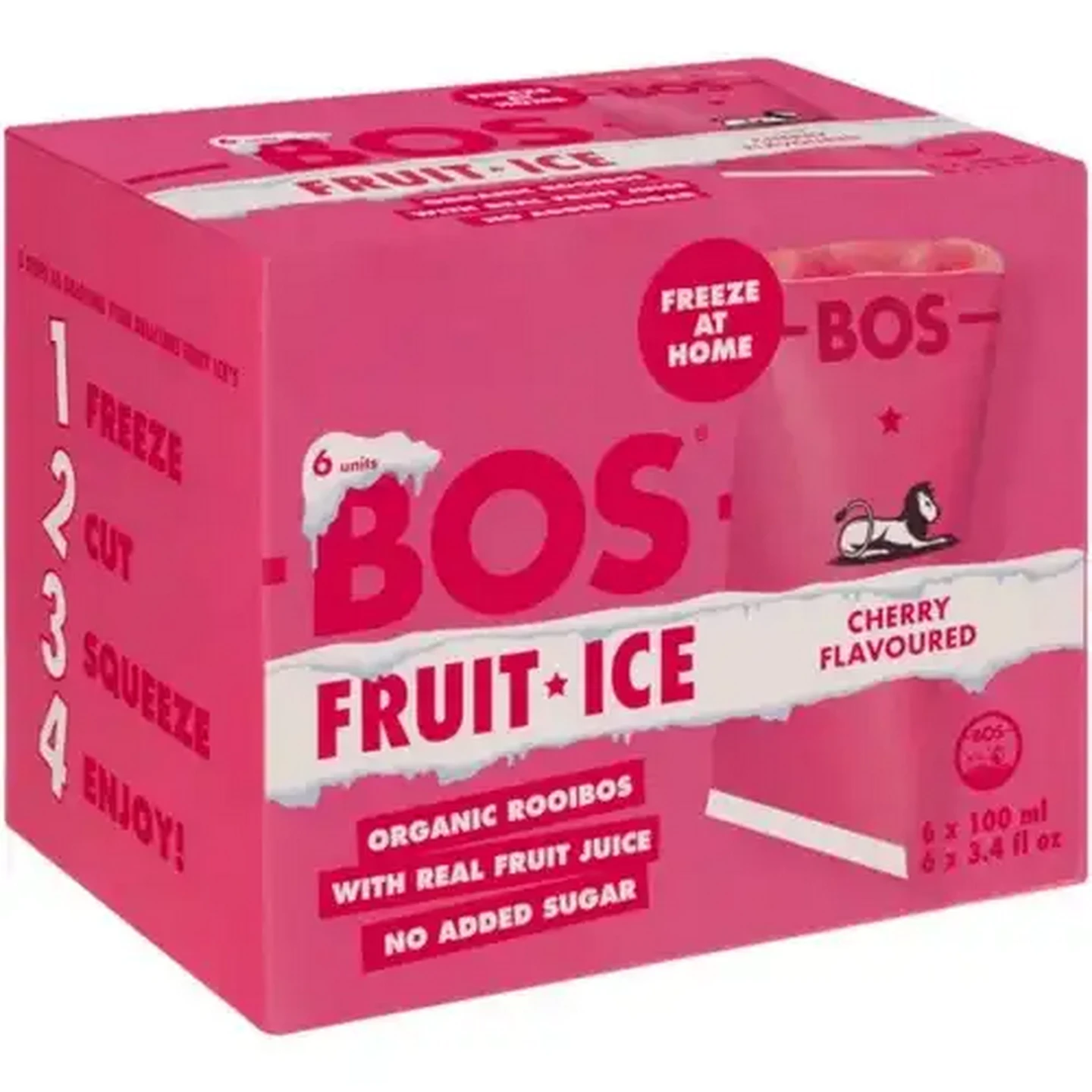 Image of BOS Cherry Flavoured Fruit Ice 6 x 100ml