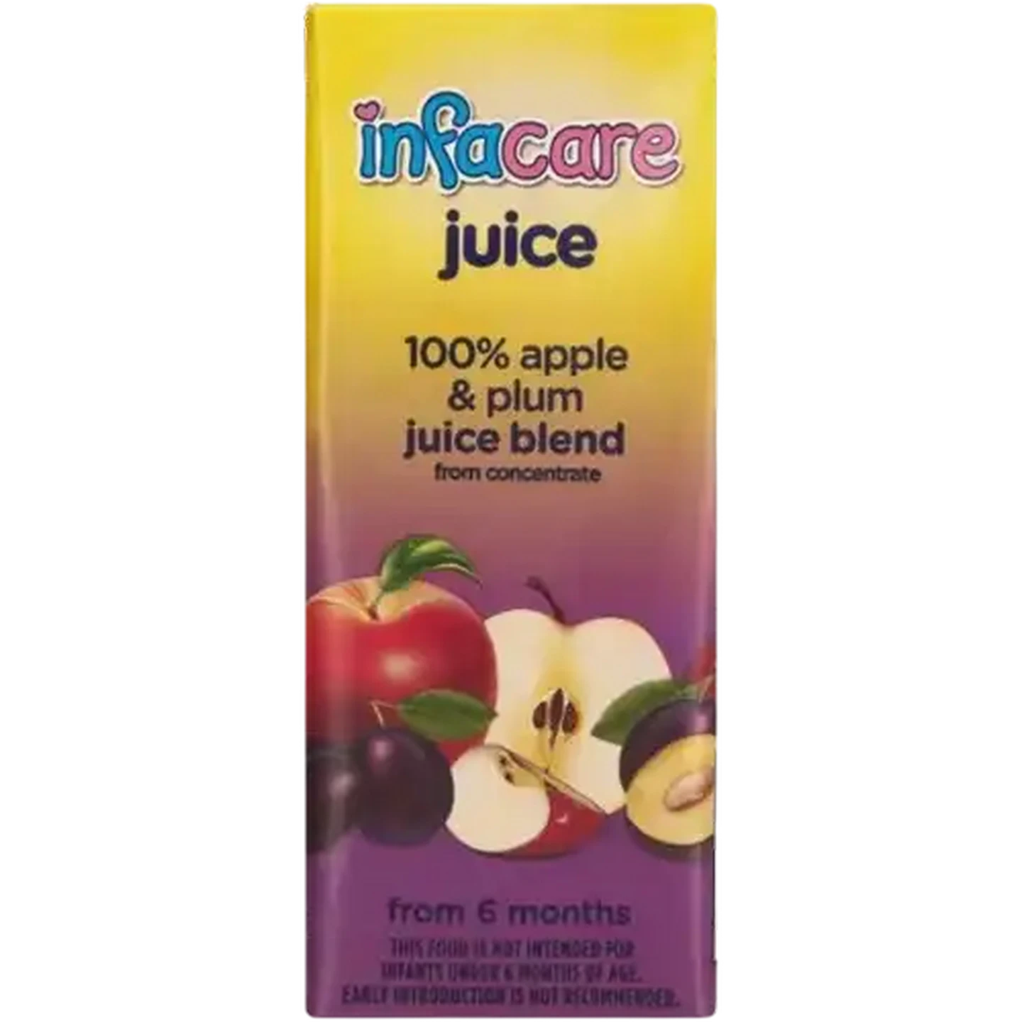 Image of Infacare 100% Apple & Plum Juice Blend 6 x 200ml