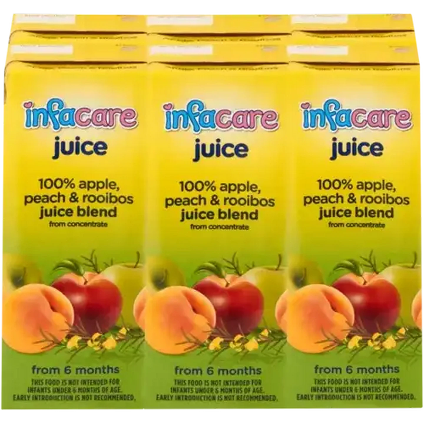 Image of Infacare 100% Apple, Peach & Rooibos Juice Blend 6 x 200ml