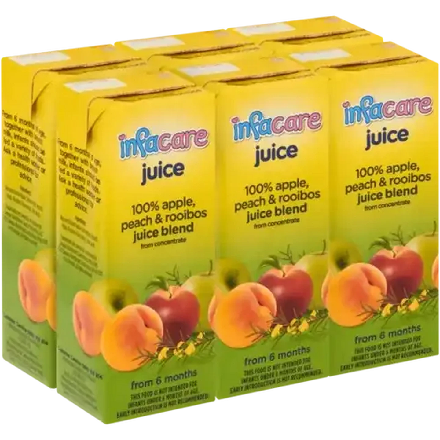 Image of Infacare 100% Apple, Peach & Rooibos Juice Blend 6 x 200ml