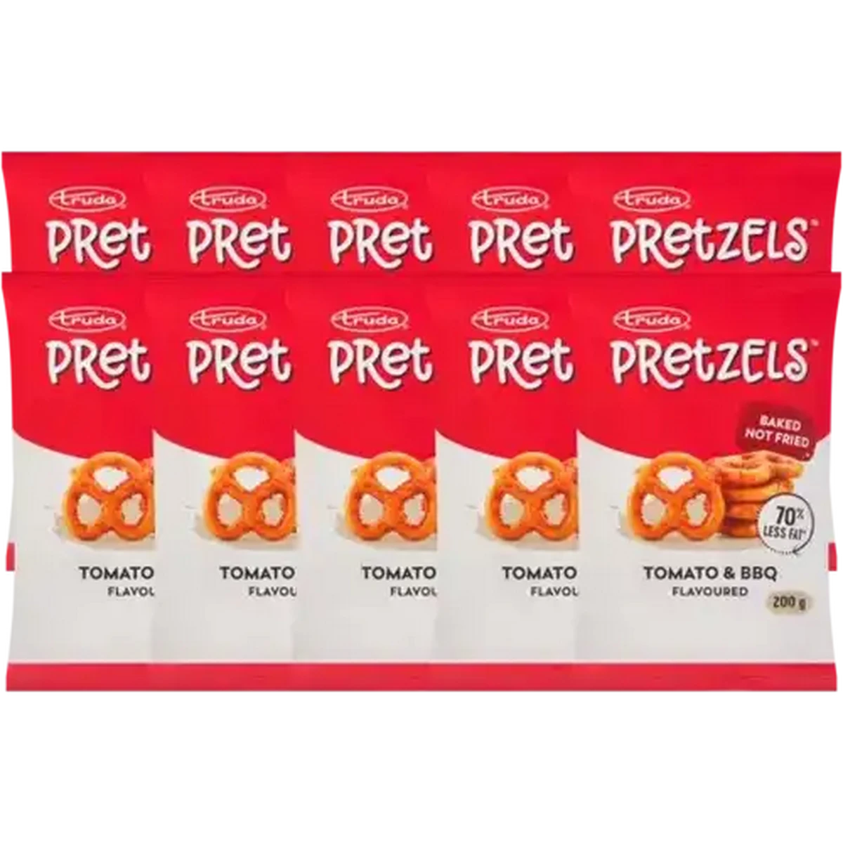 Checkers Sixty60 | Truda Tomato & BBQ Flavoured Pretzels 10 x 200g
