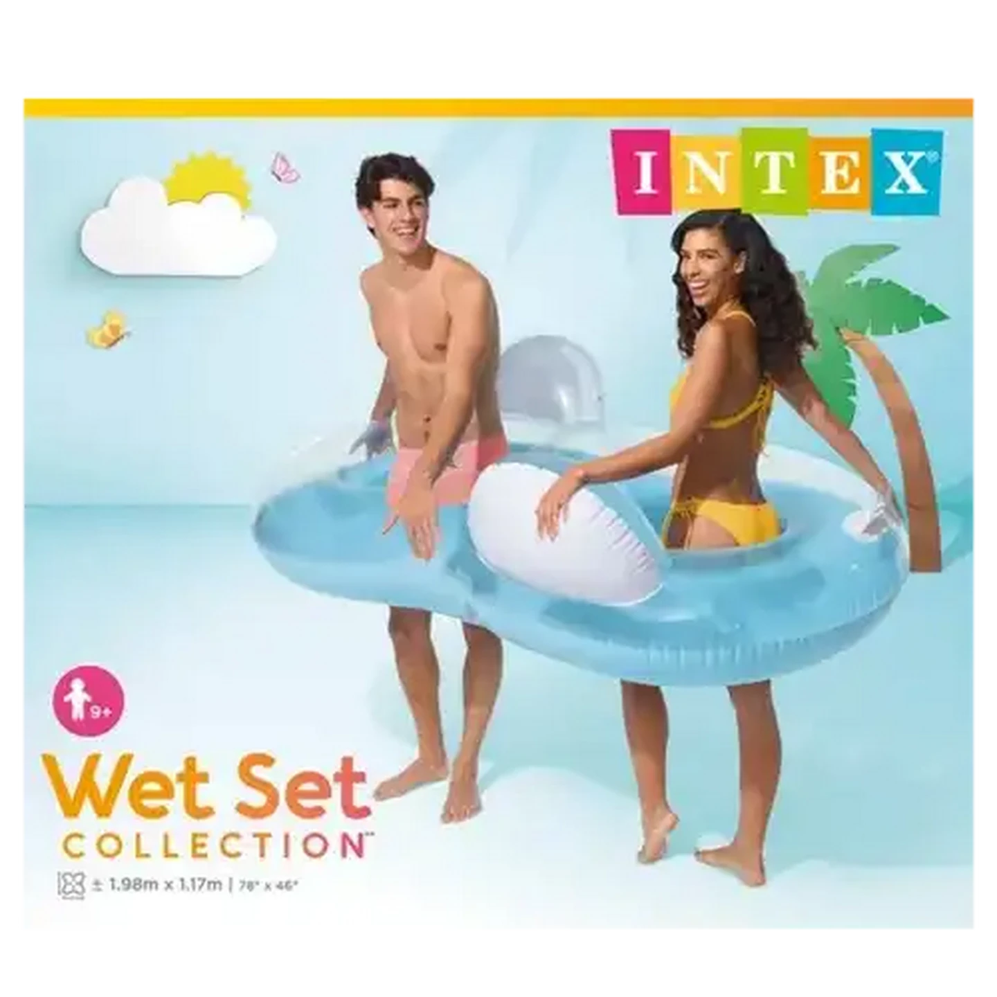 Image of Intex Inflatable Double Pillow Back Lounge 198 x 117cm