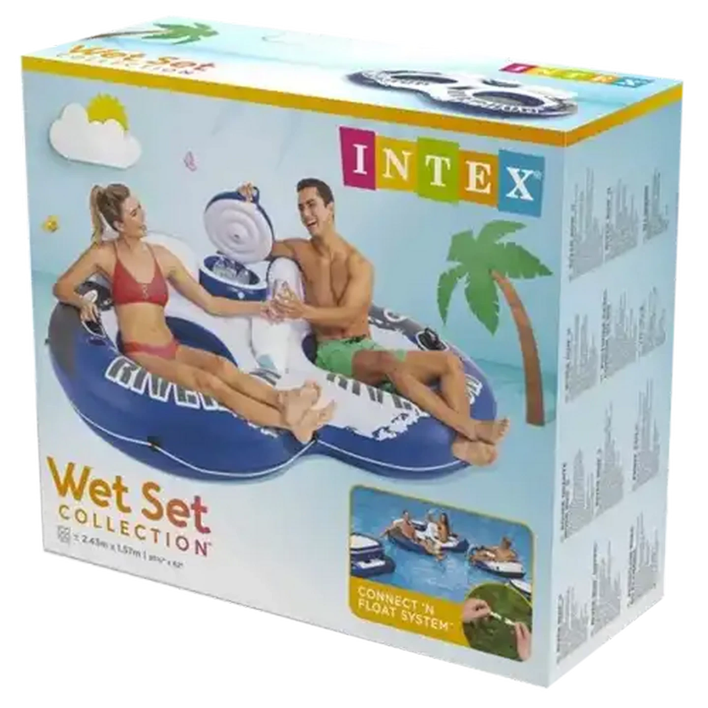 Image of Intex River Run Inflatable Lounge & Cooler 243 x 157cm