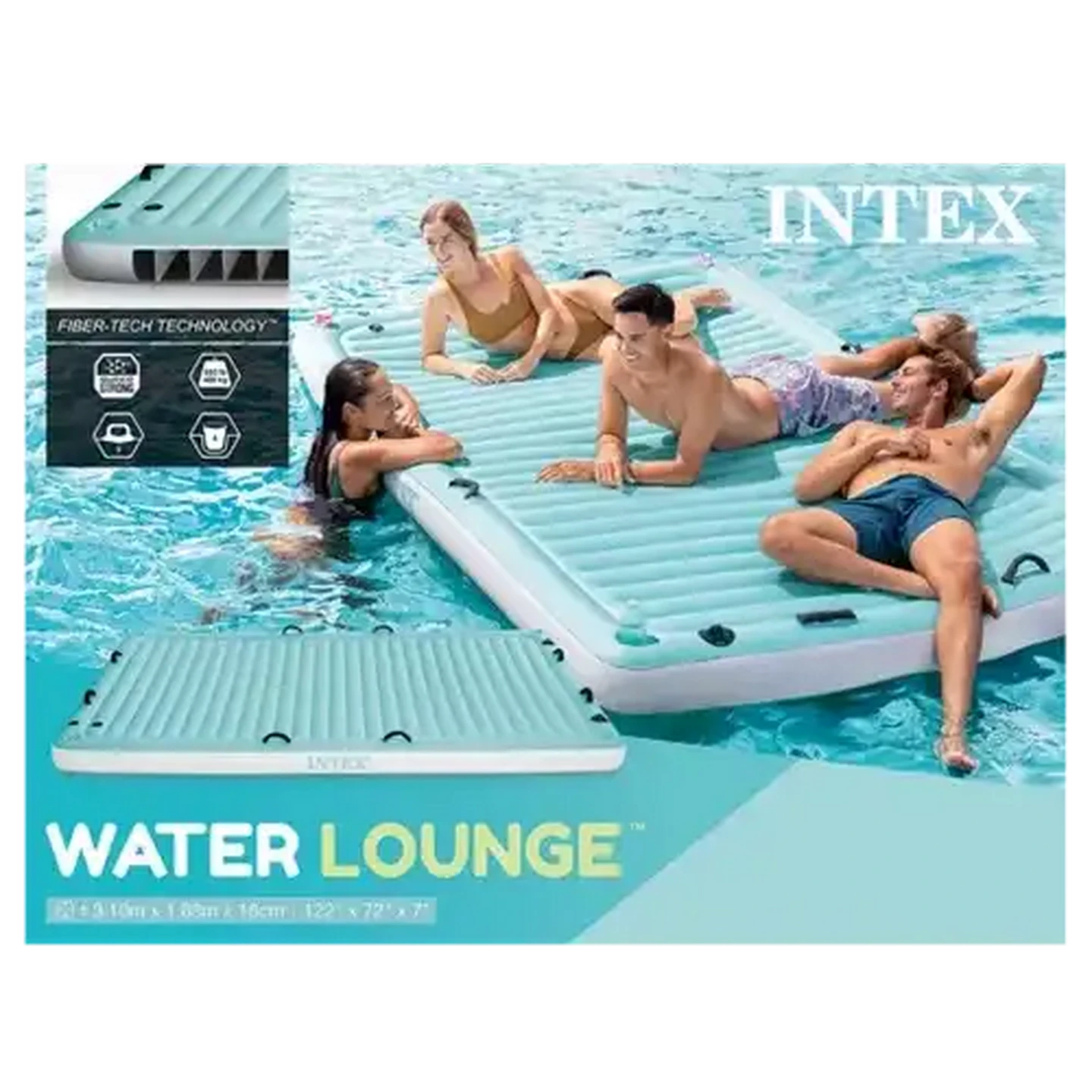 Image of Intex Inflatable Water Lounge 310x183x18cm