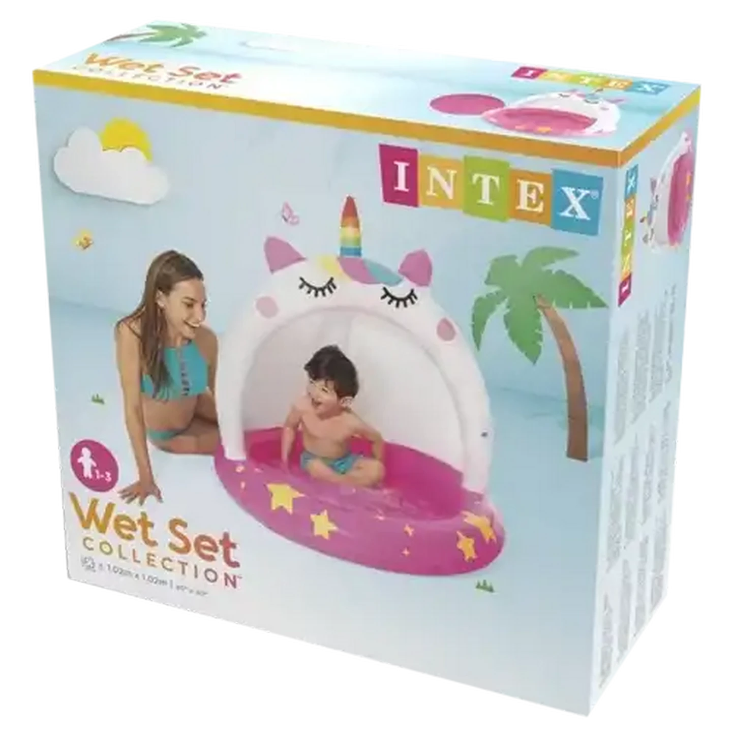 Image of Intex Inflatable Caticorn Baby Pool 102x102cm