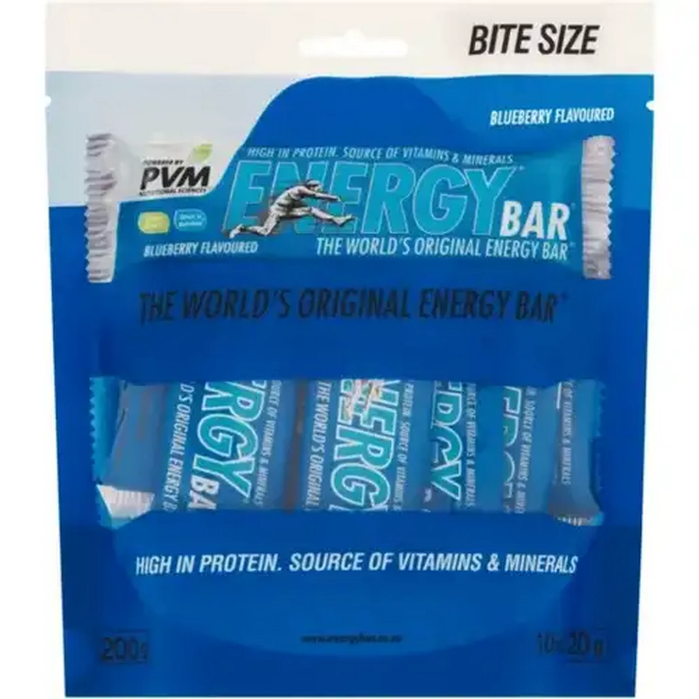 Image of PVM Blueberry Flavoured Bite Size Energy Bars 10 x 20g
