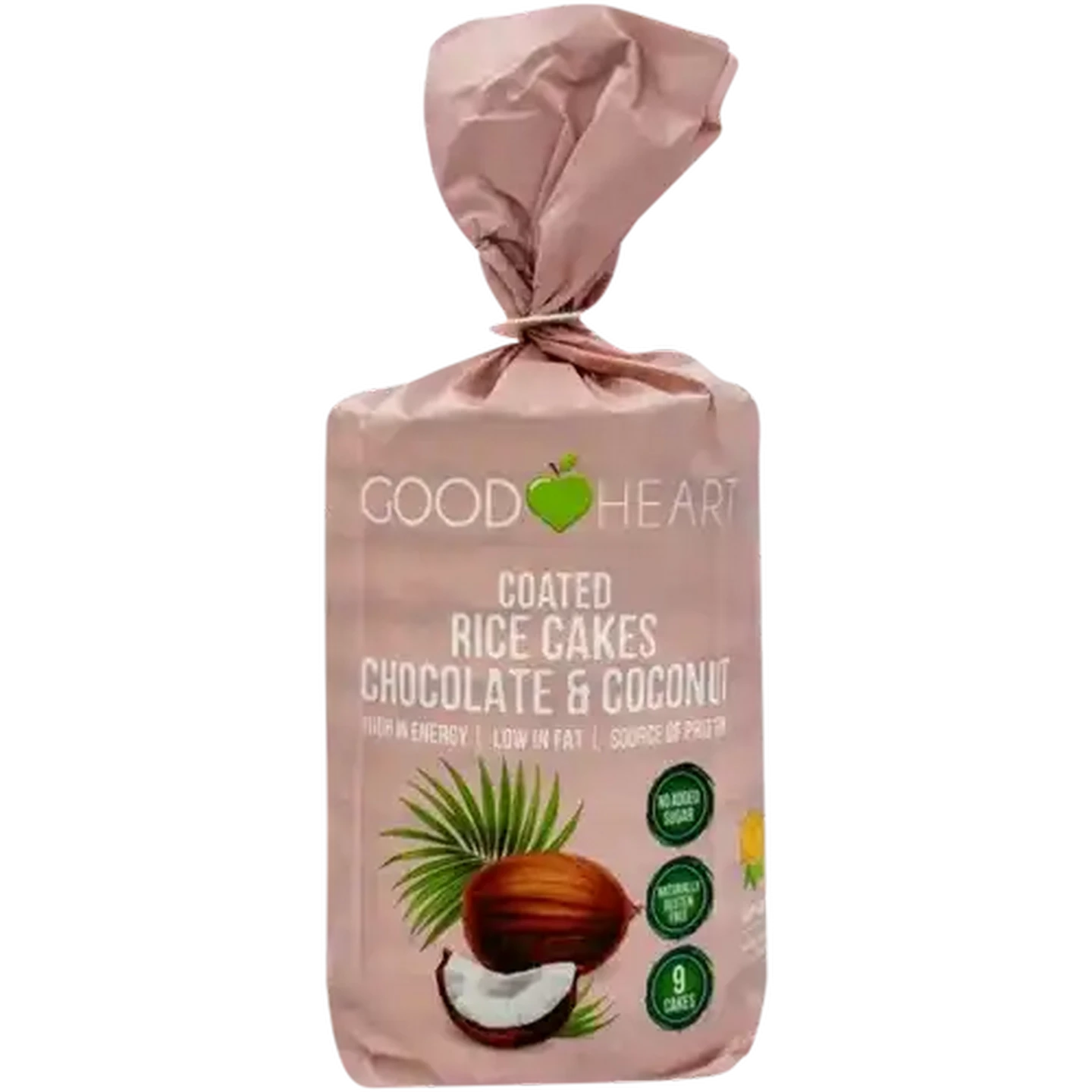 Image of Good Heart Chocolate & Coconut Coated Rice Cakes 180g