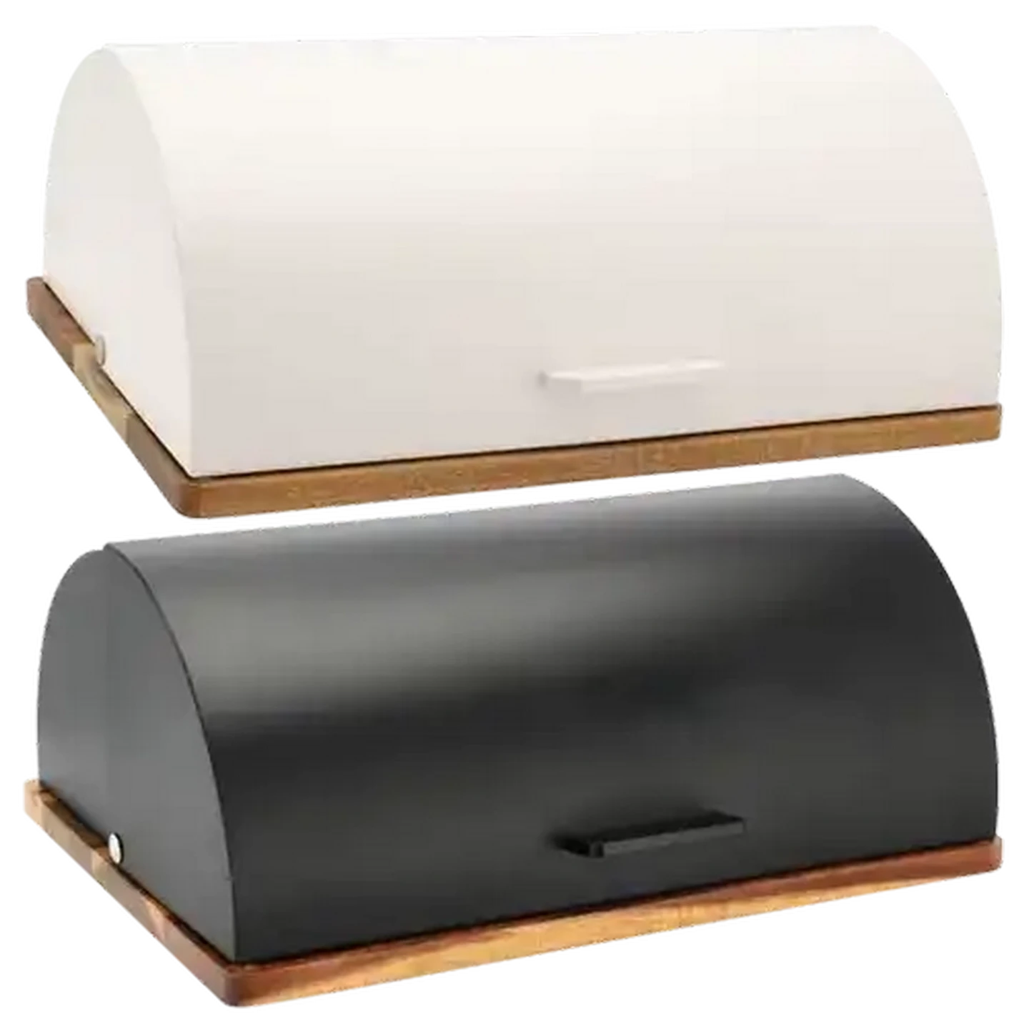 Image of Iron & Wood Bread Bin (Colour May Vary)