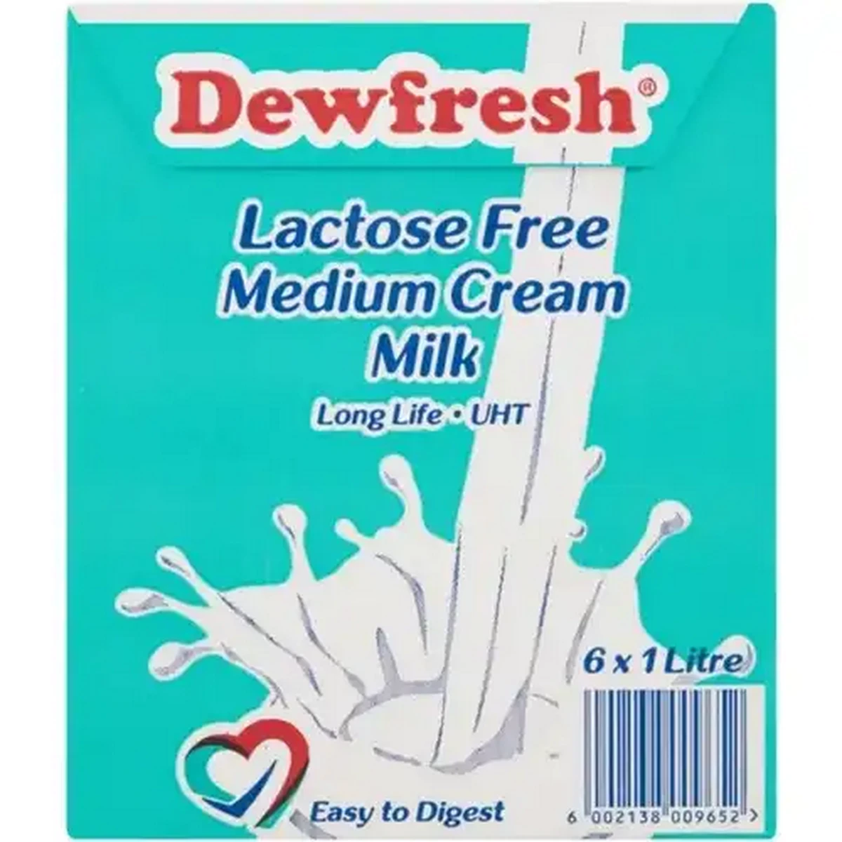 Checkers Sixty60 | Dewfresh Lactose Free Medium Cream Milk 6 x 1L