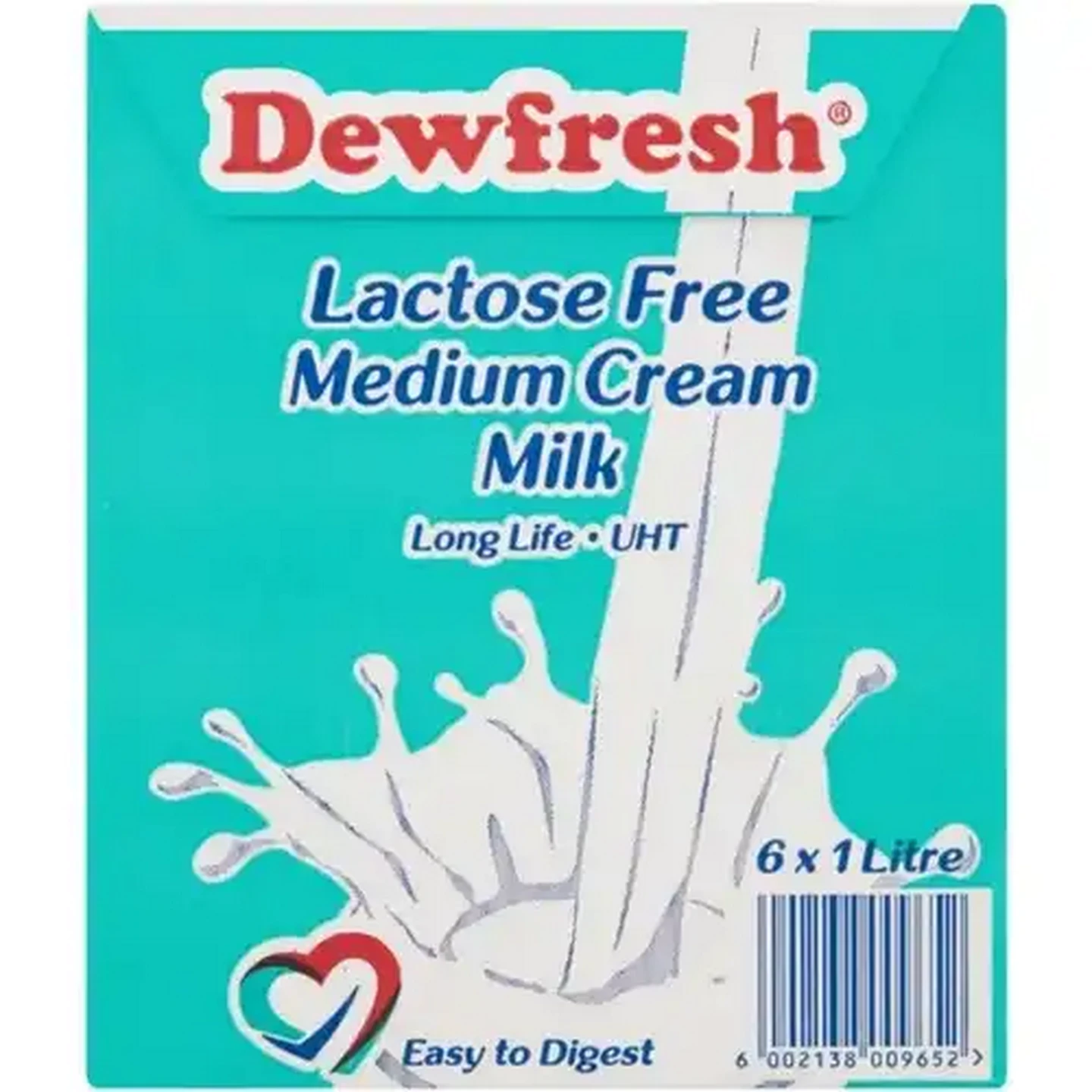 Checkers Sixty60 | Dewfresh Lactose Free Medium Cream Milk 6 x 1L