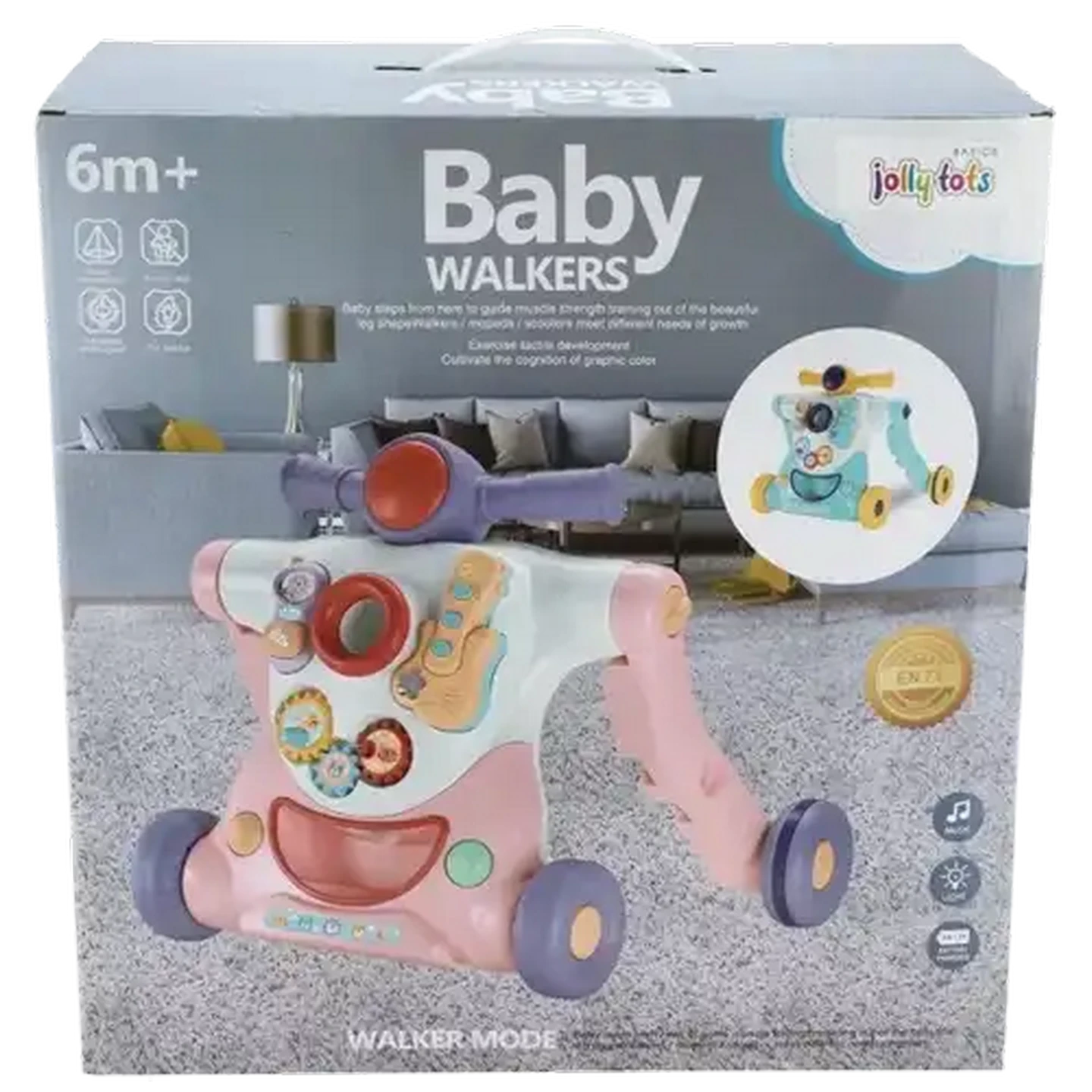 Image of Jolly Tots 4-in-1 Girl Buddy Walker
