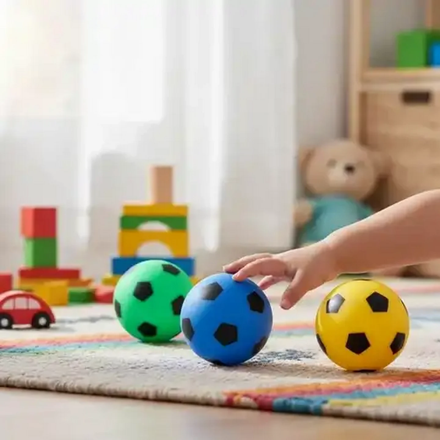 Image of Jolly Tots Toy Vinyl Soccer Balls 3-Pack