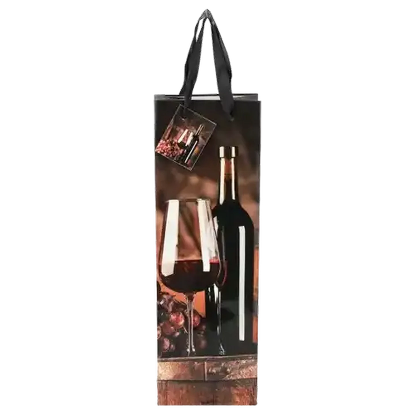 Image of Red Wine Glass Bottle-Themed Gift Bag