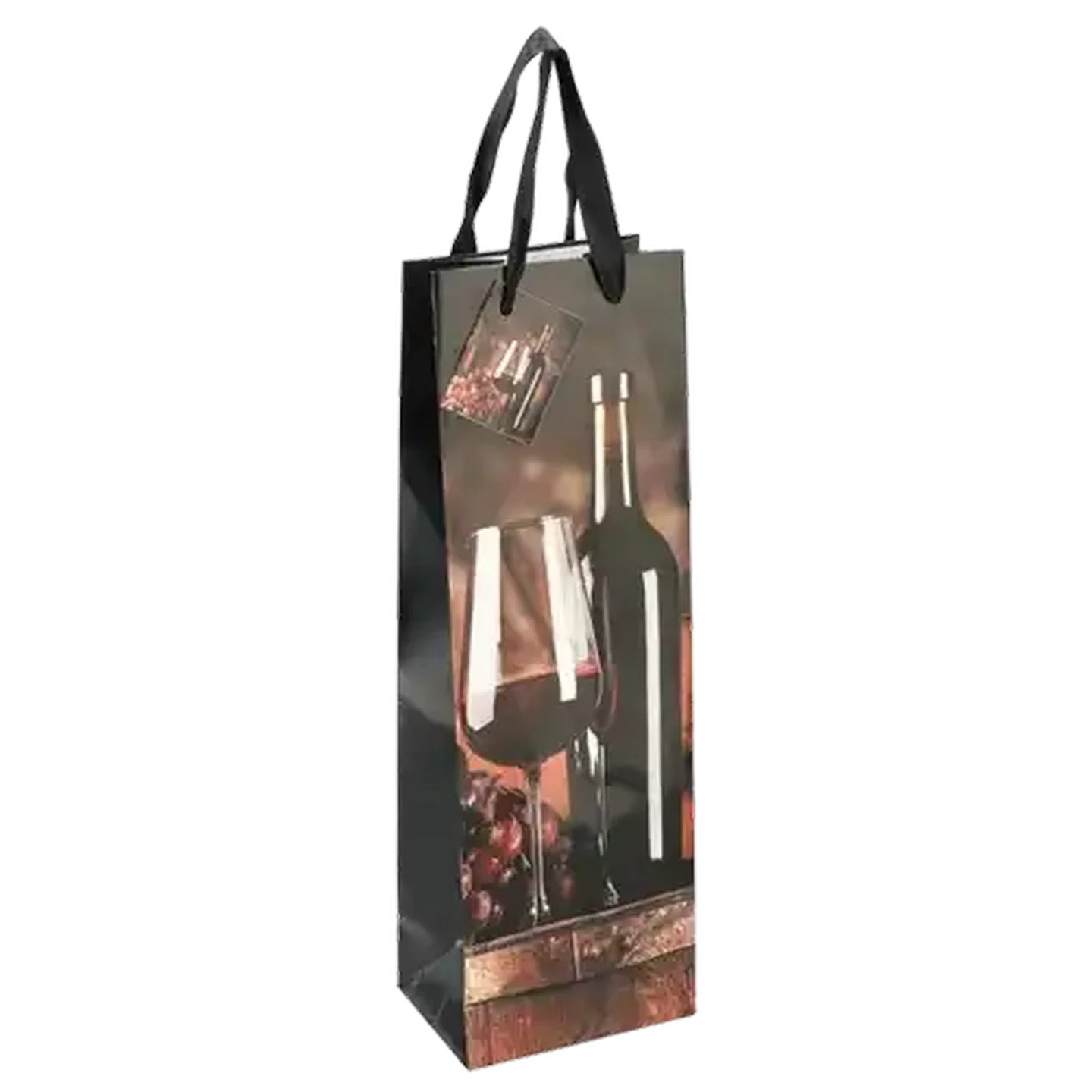 Image of Red Wine Glass Bottle-Themed Gift Bag