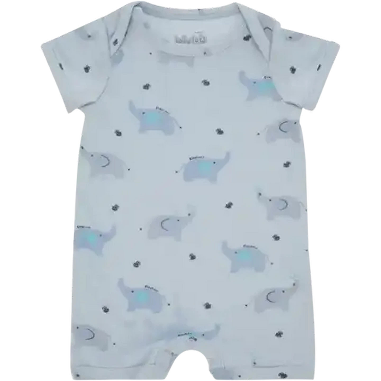 Image of Jolly Tots Basics Blue Elephant Romper 0+ Months