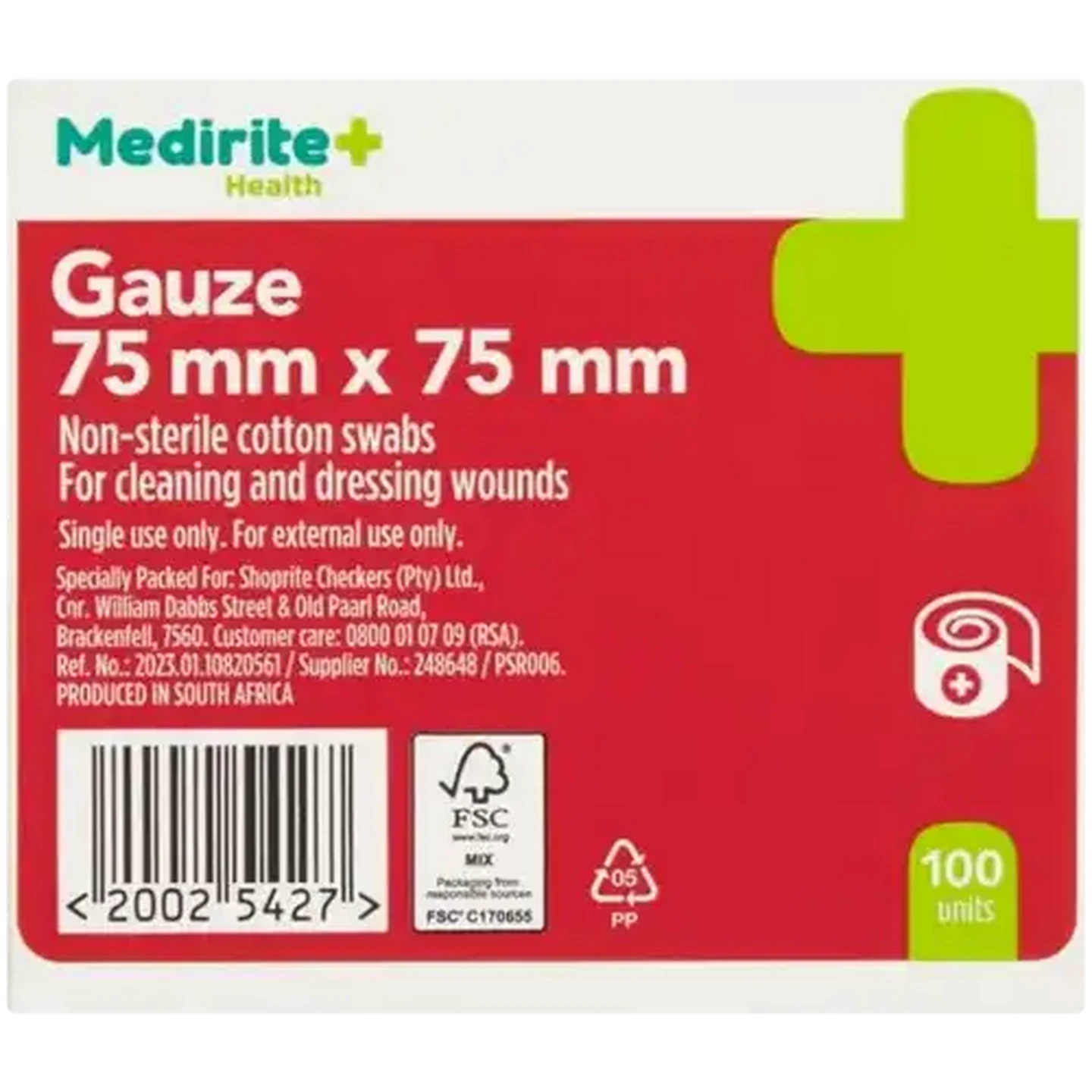 Image of Medirite Non-Sterile Gauze 100 Pack