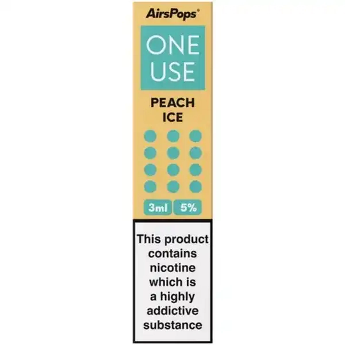 Checkers Sixty60 | AirsPops ONE USE Peach Ice 5% Disposable Vape