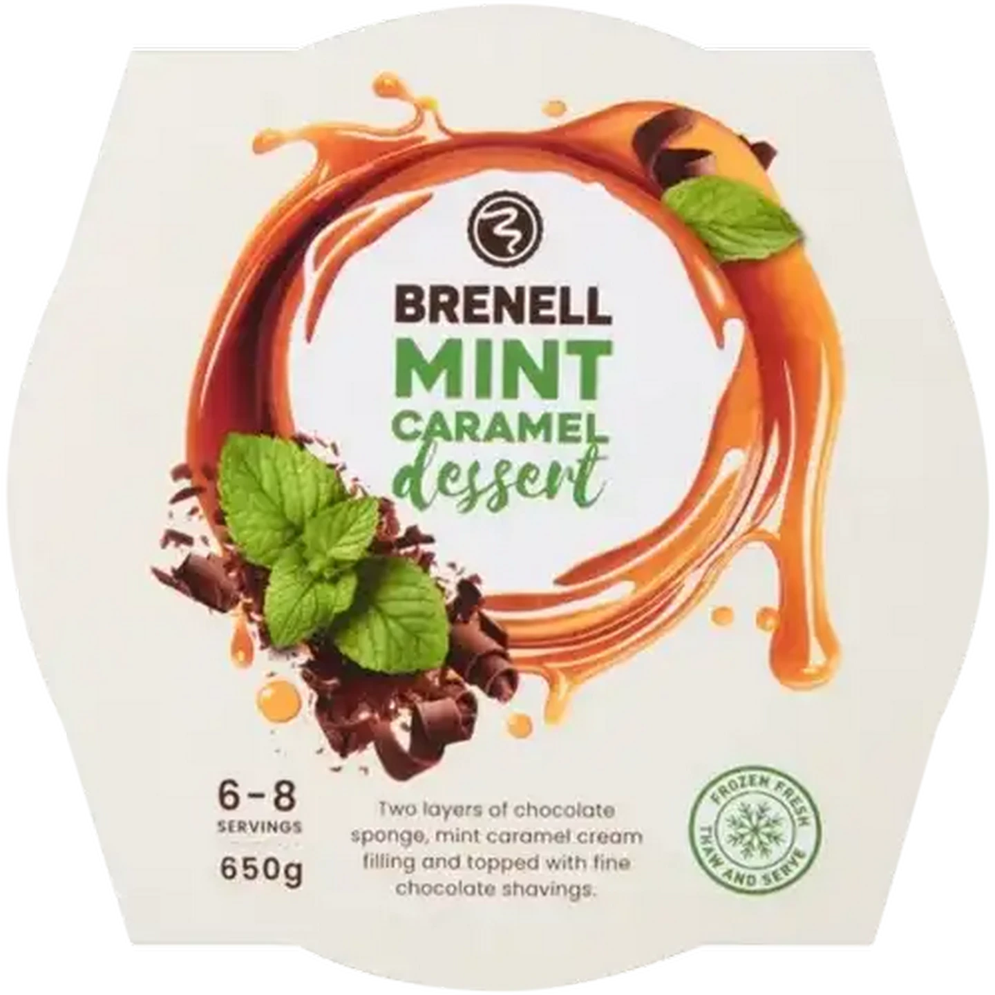 Image of Brenell Frozen Mint Caramel Dessert 650g