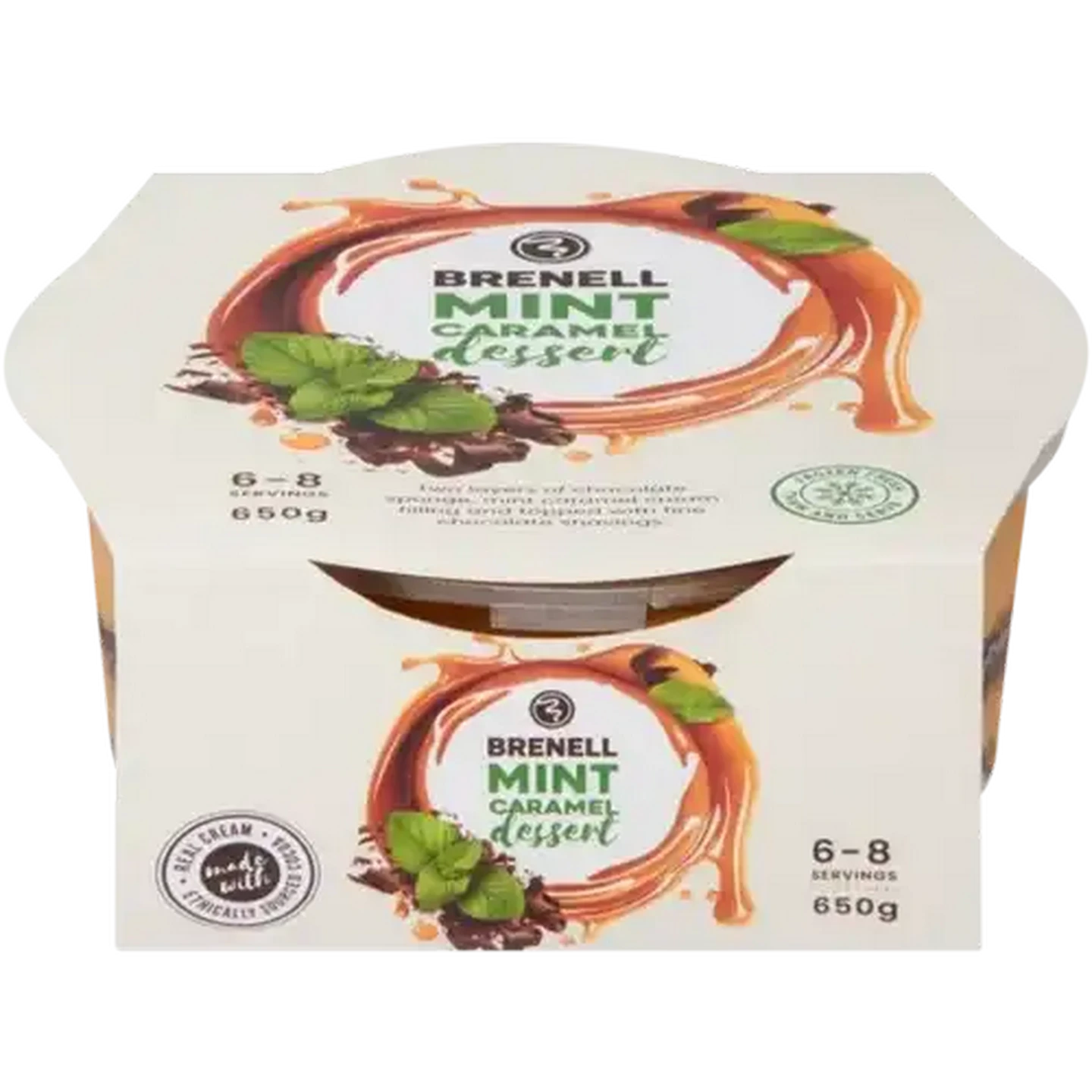 Image of Brenell Frozen Mint Caramel Dessert 650g