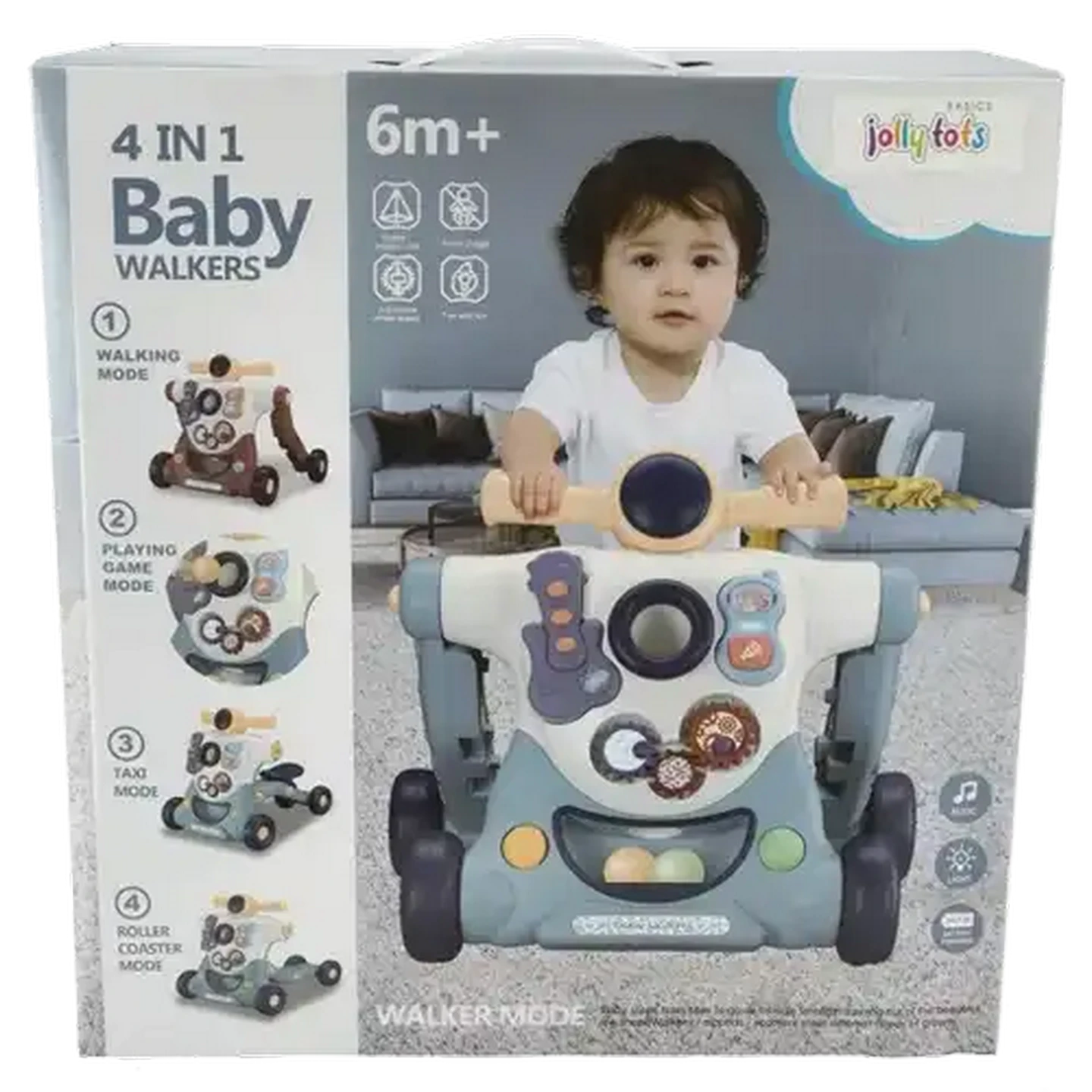 Image of Jolly Tots 4-in-1 Boy Buddy Walker