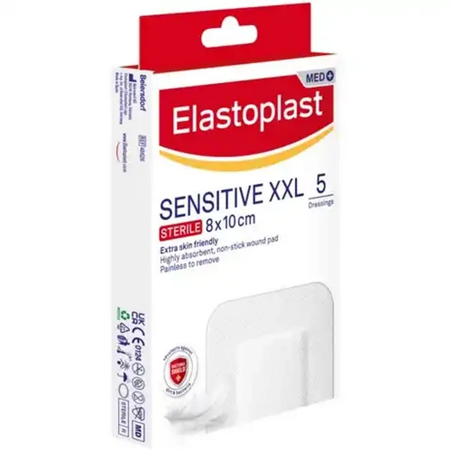 Image of Elastoplast XXL Sensitive Dressings 5 Pack