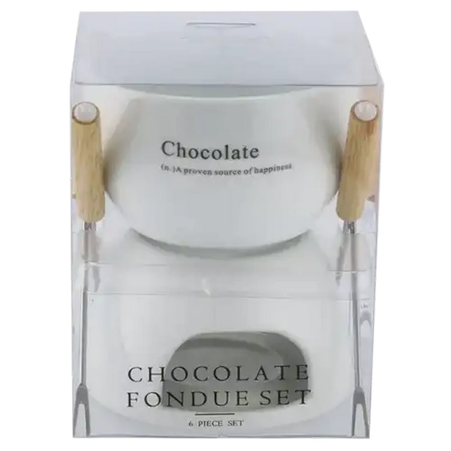 Image of Chocolate Porcelain Fondue Set 6 Piece