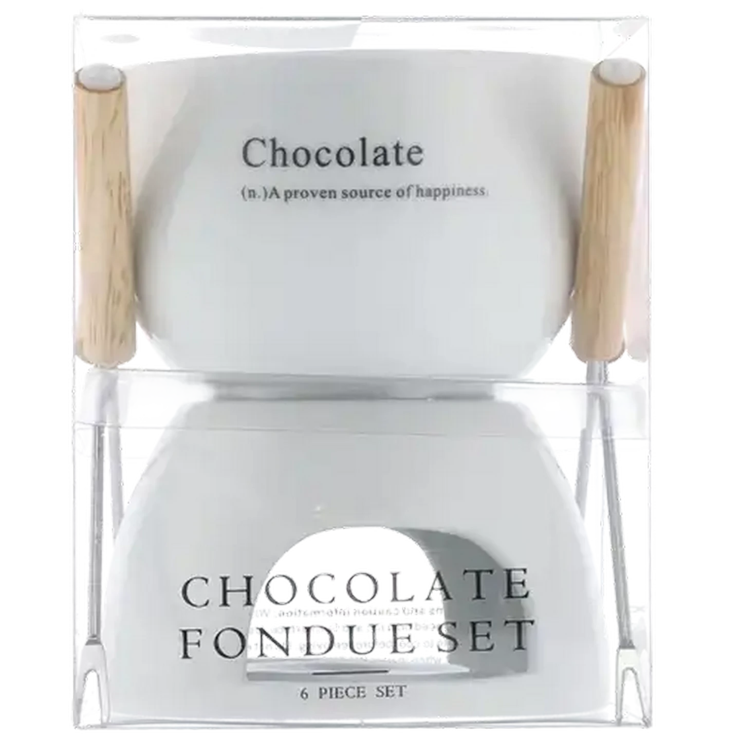 Image of Chocolate Porcelain Fondue Set 6 Piece