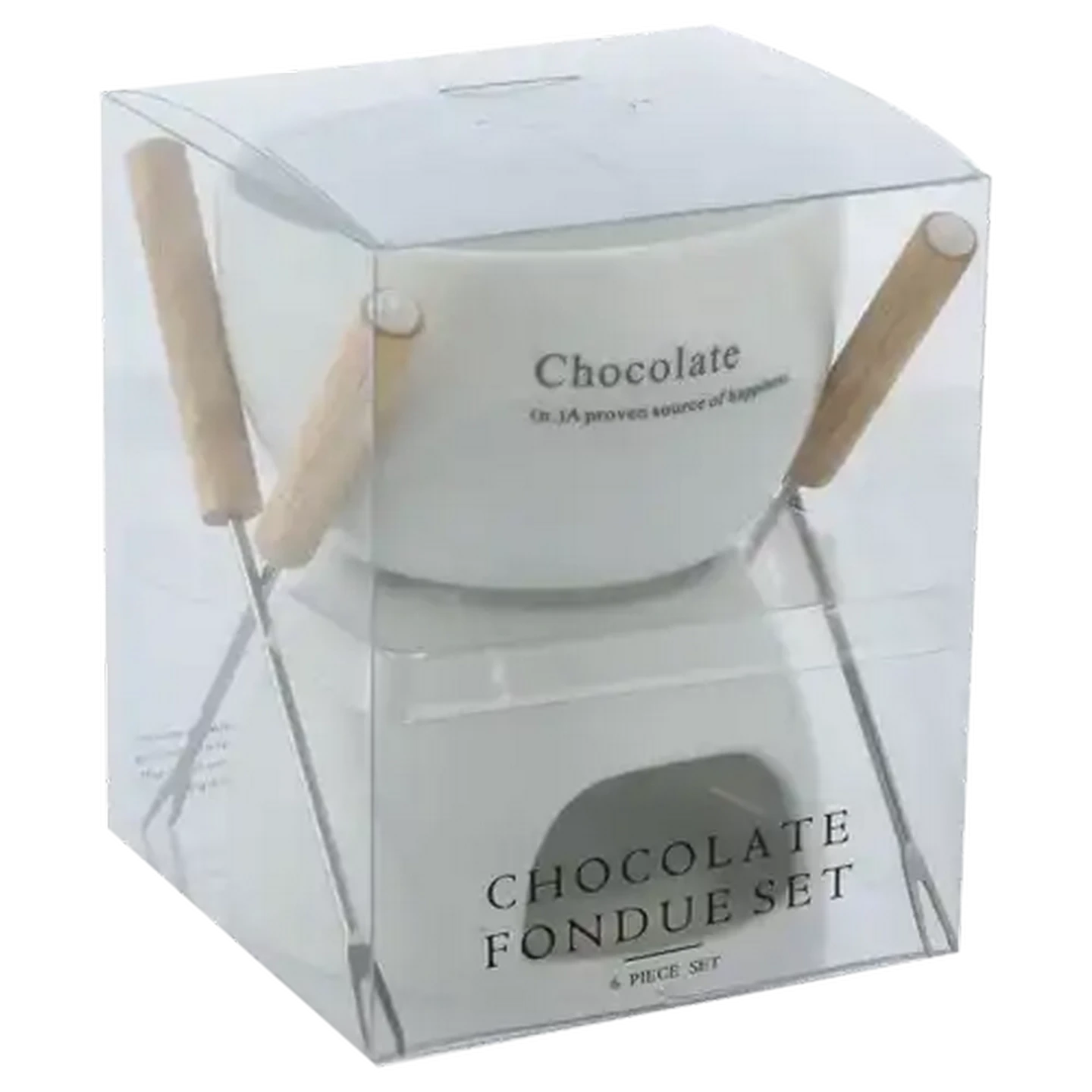 Image of Chocolate Porcelain Fondue Set 6 Piece