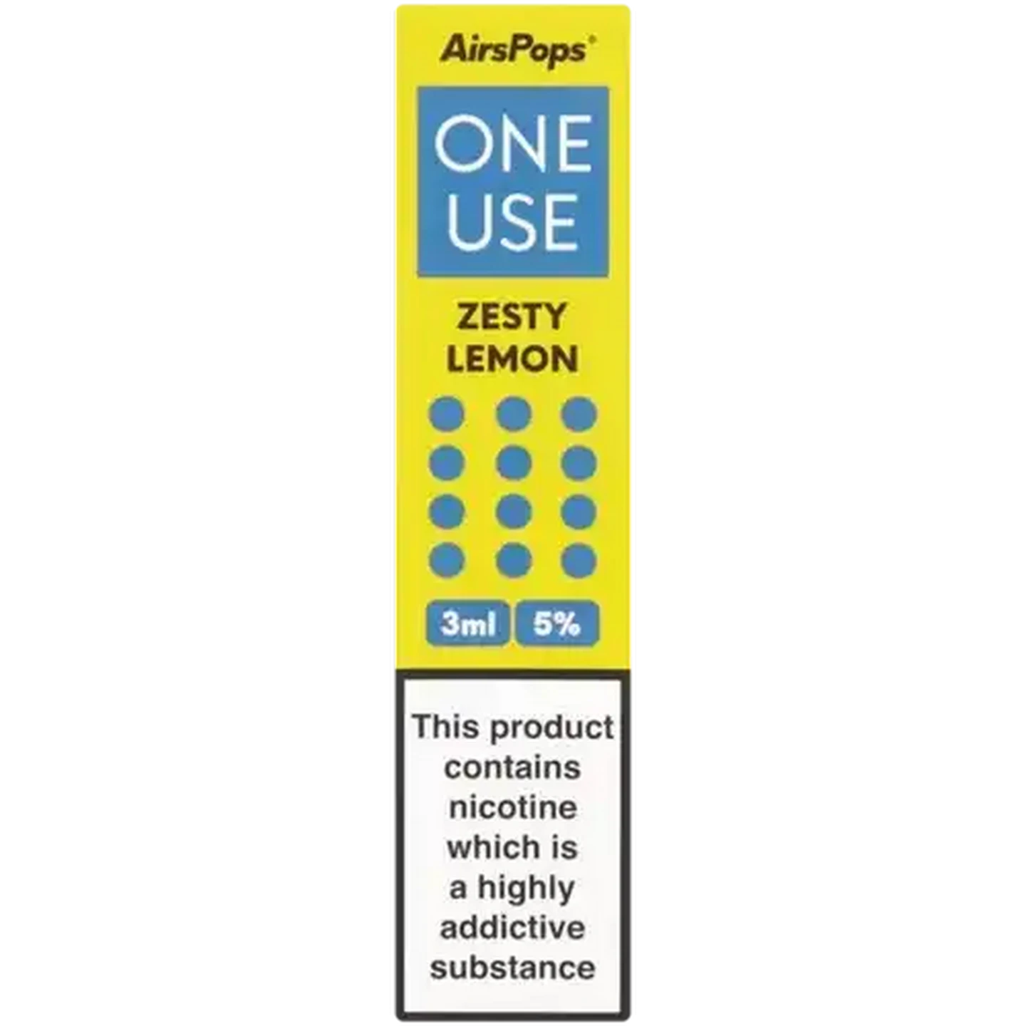 Checkers Sixty60 | AirsPops ONE USE Zesty Lemon 5% Disposable Vape