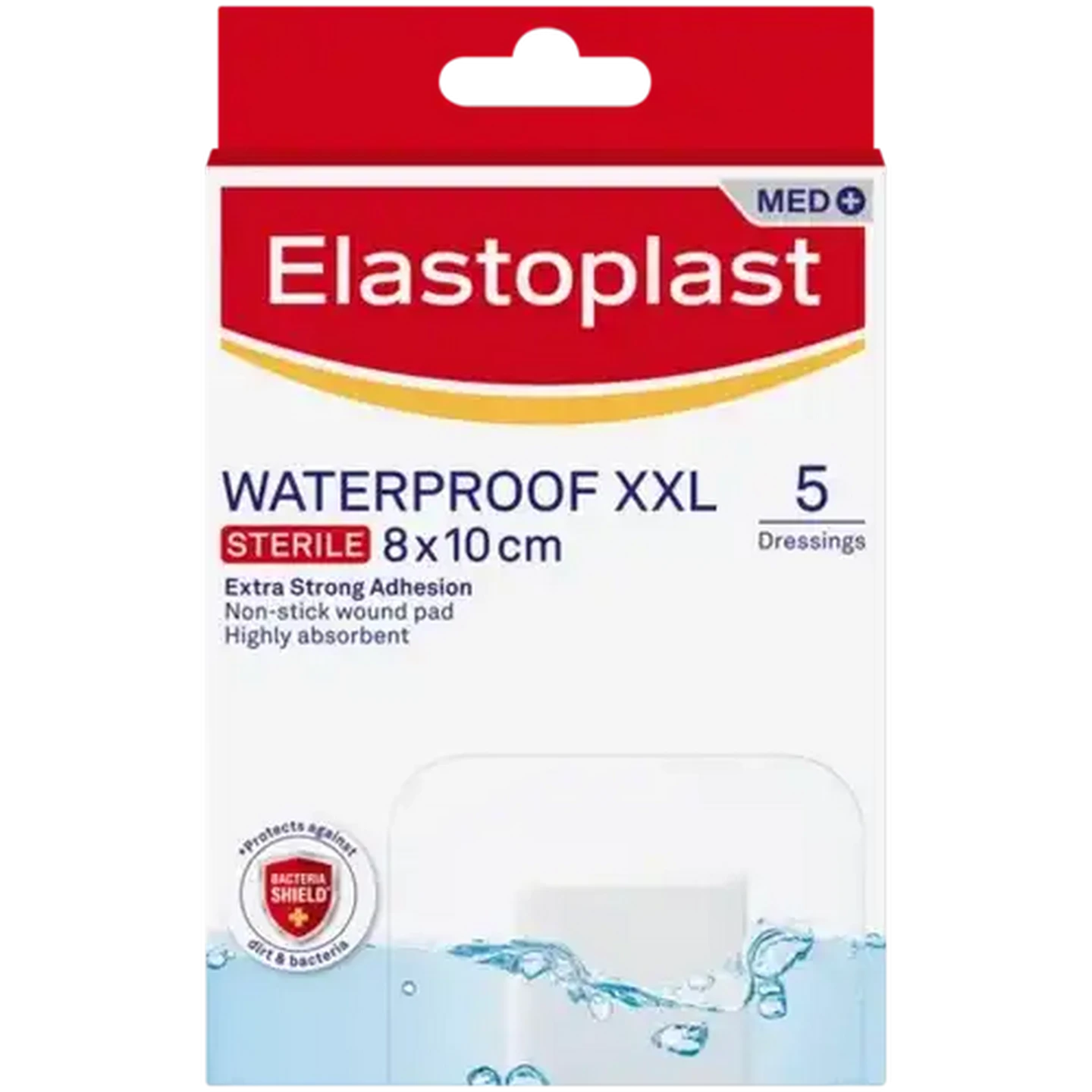 Image of Elastoplast XXL Waterproof Dressings 5 Pack