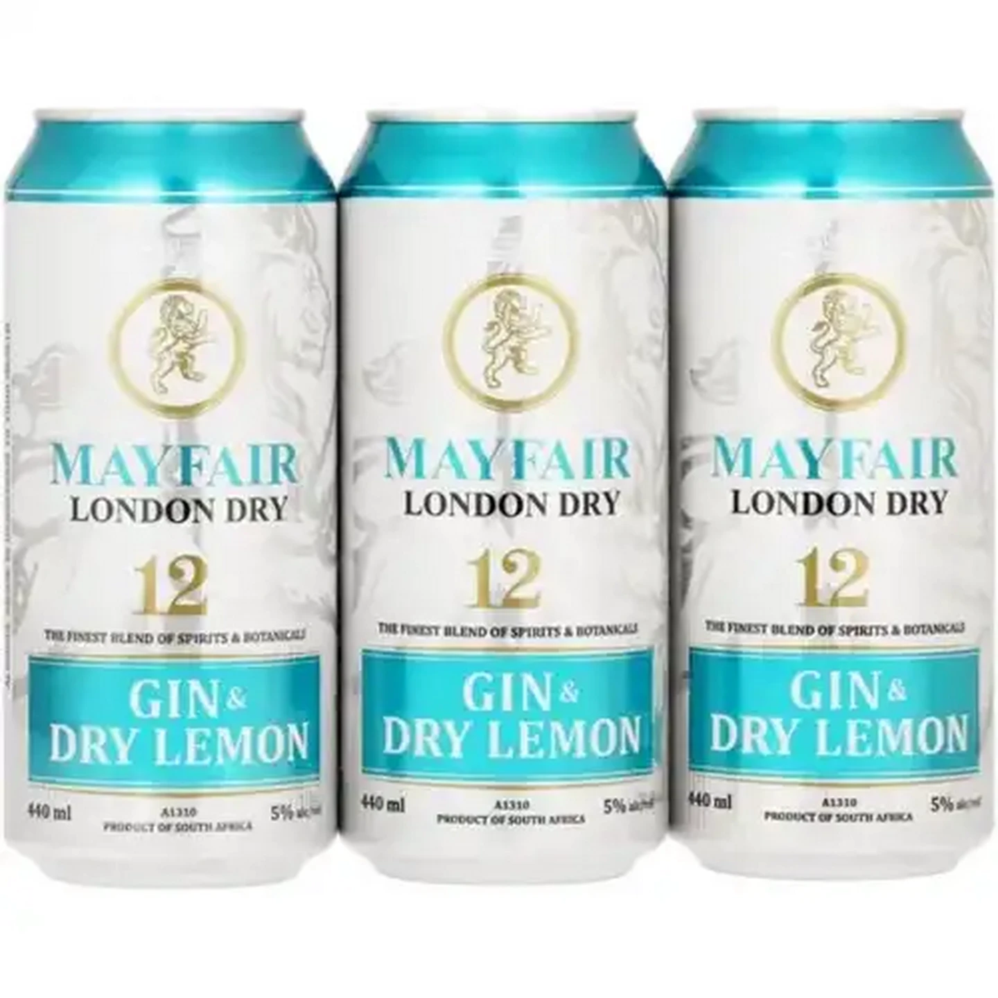 Image of Mayfair Gin London Dry Gin & Dry Lemon Cans 6 x 440ml