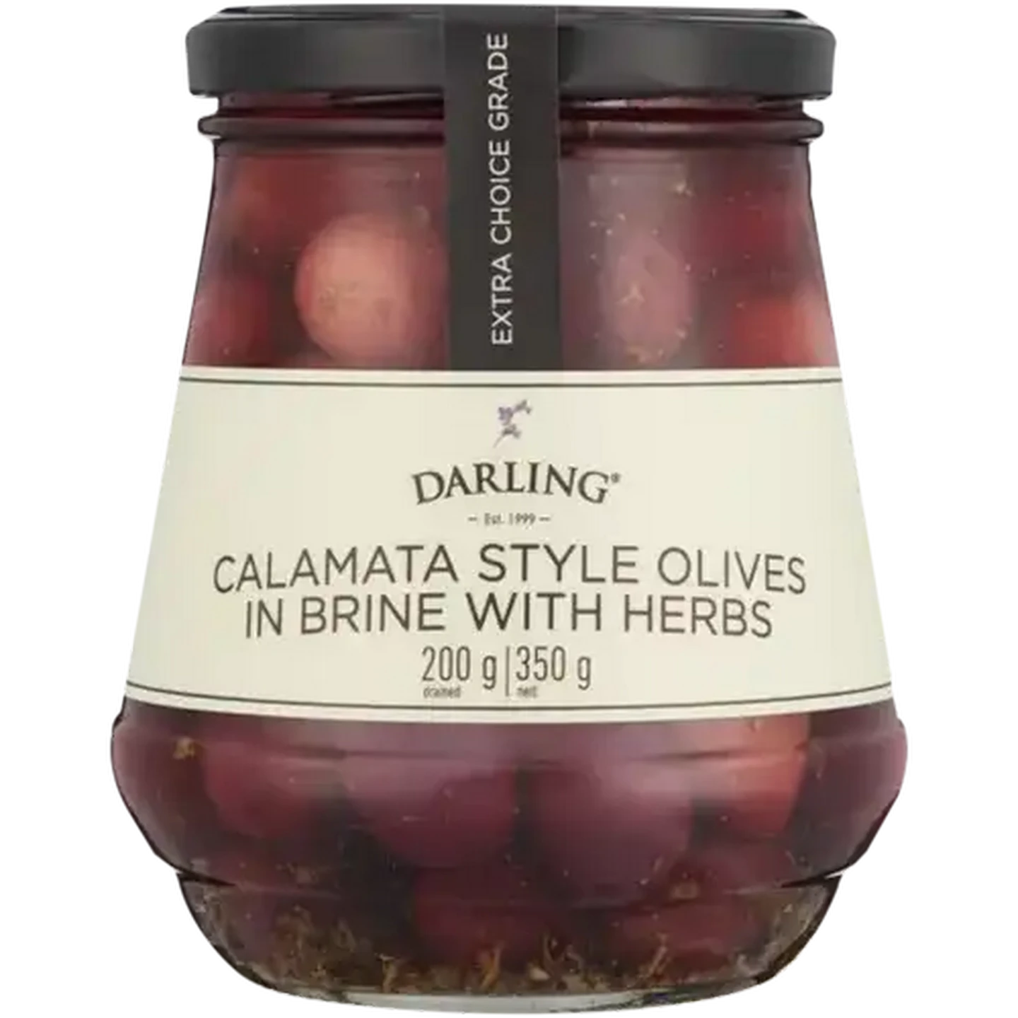 Image of Darling Calamata Style Olives in Brine with Herbs 350g