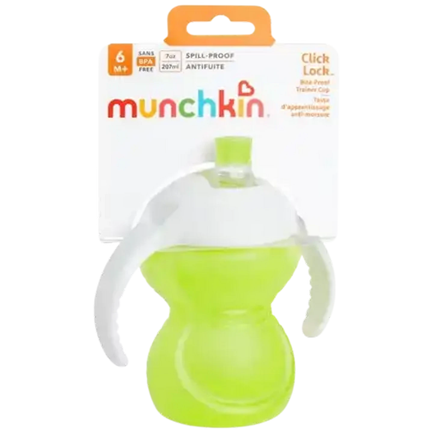 Image of Munchkin Green Click Lock Bite Proof Trainer Cup 6 Months +