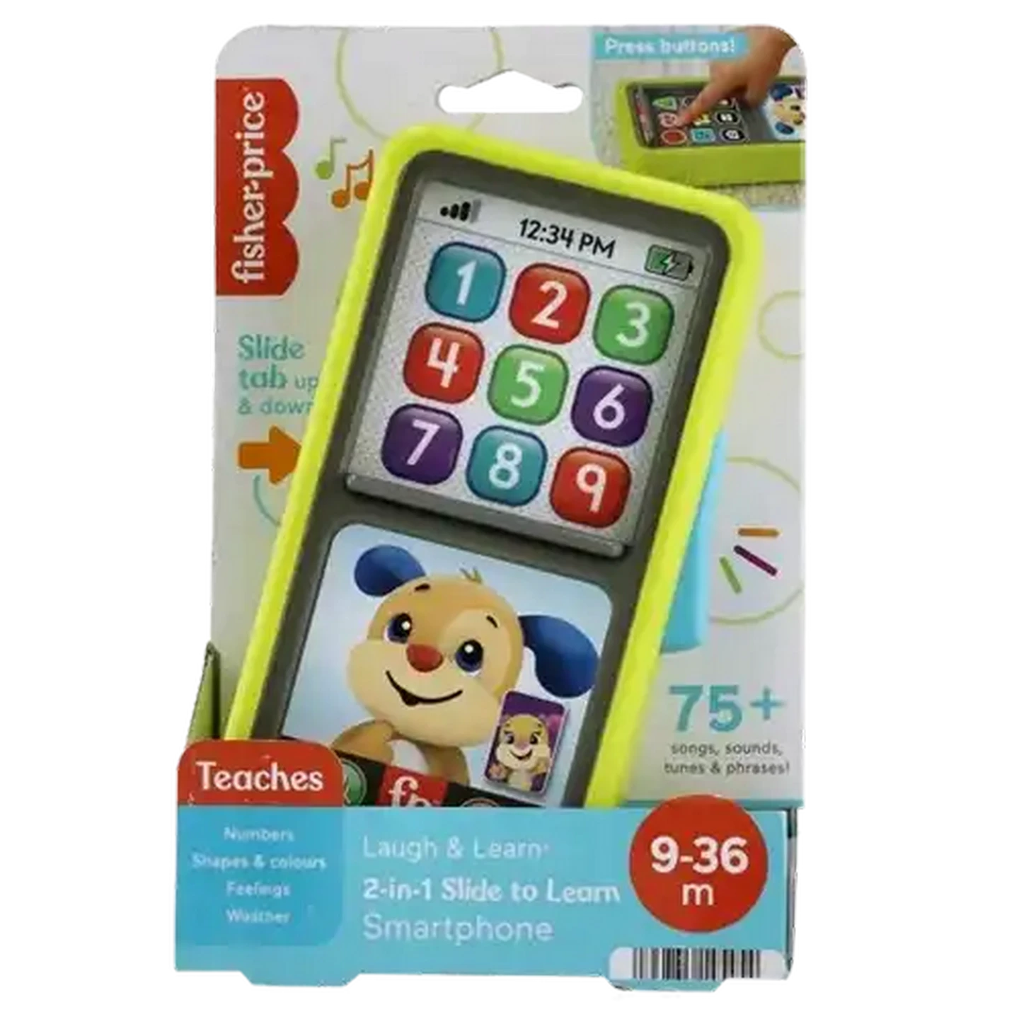 Image of Fisher-Price 2-in-1 Slide To Learn Smartphone 9-36 Months