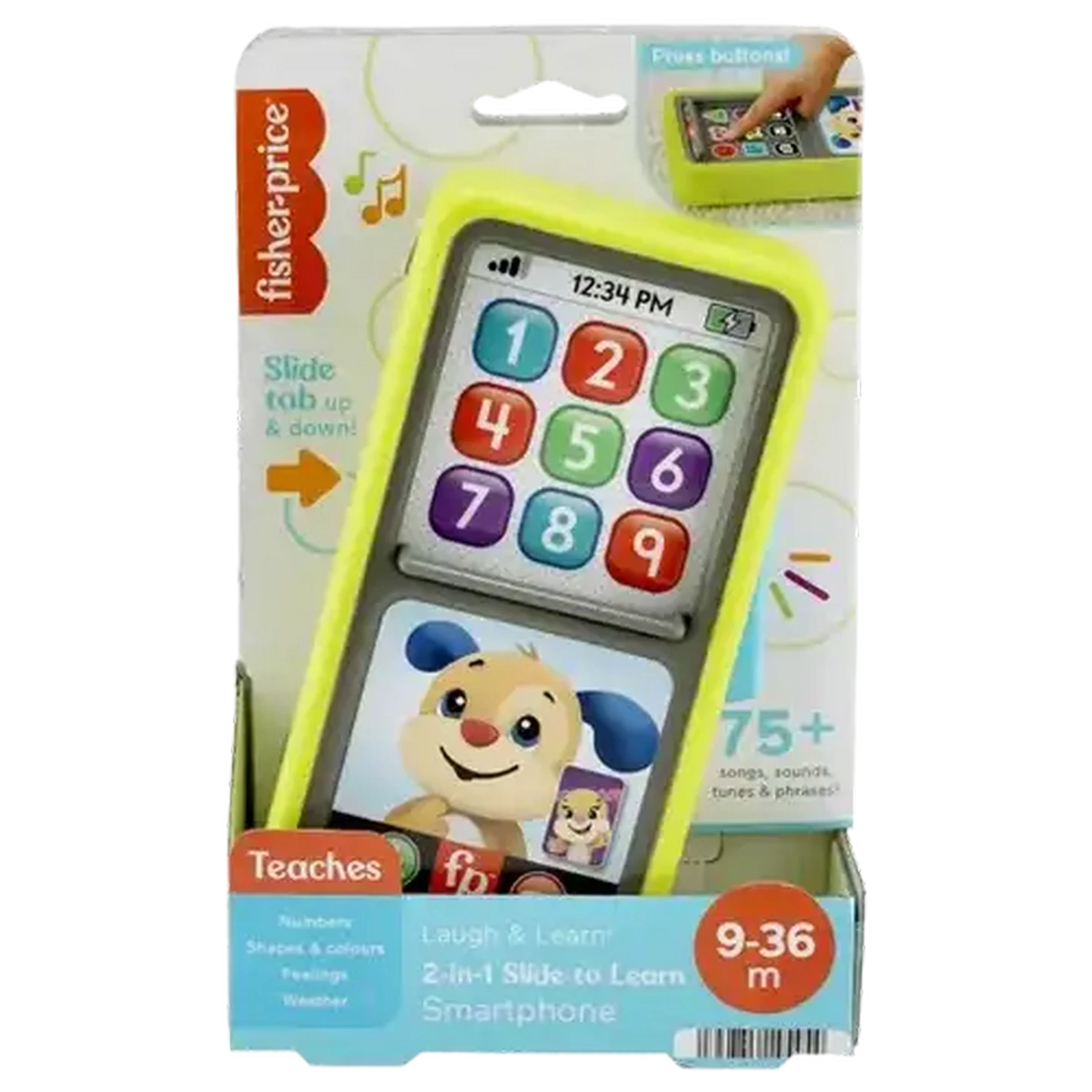 Image of Fisher-Price 2-in-1 Slide To Learn Smartphone 9-36 Months