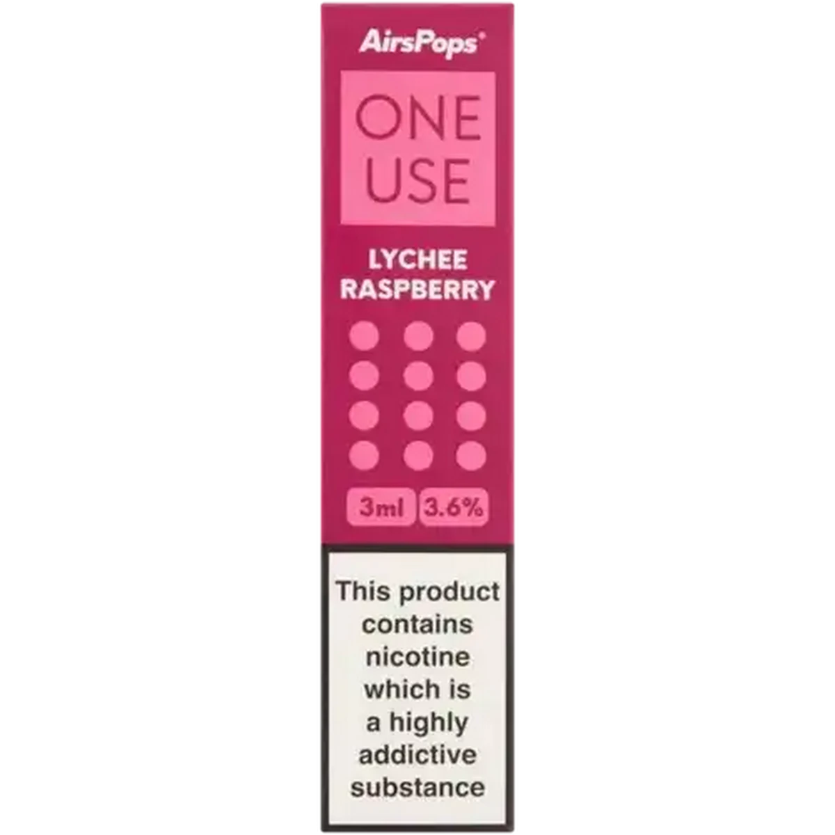 Checkers Sixty60 | AirsPops ONE USE Lychee Raspberry 3.6% Disposable ...