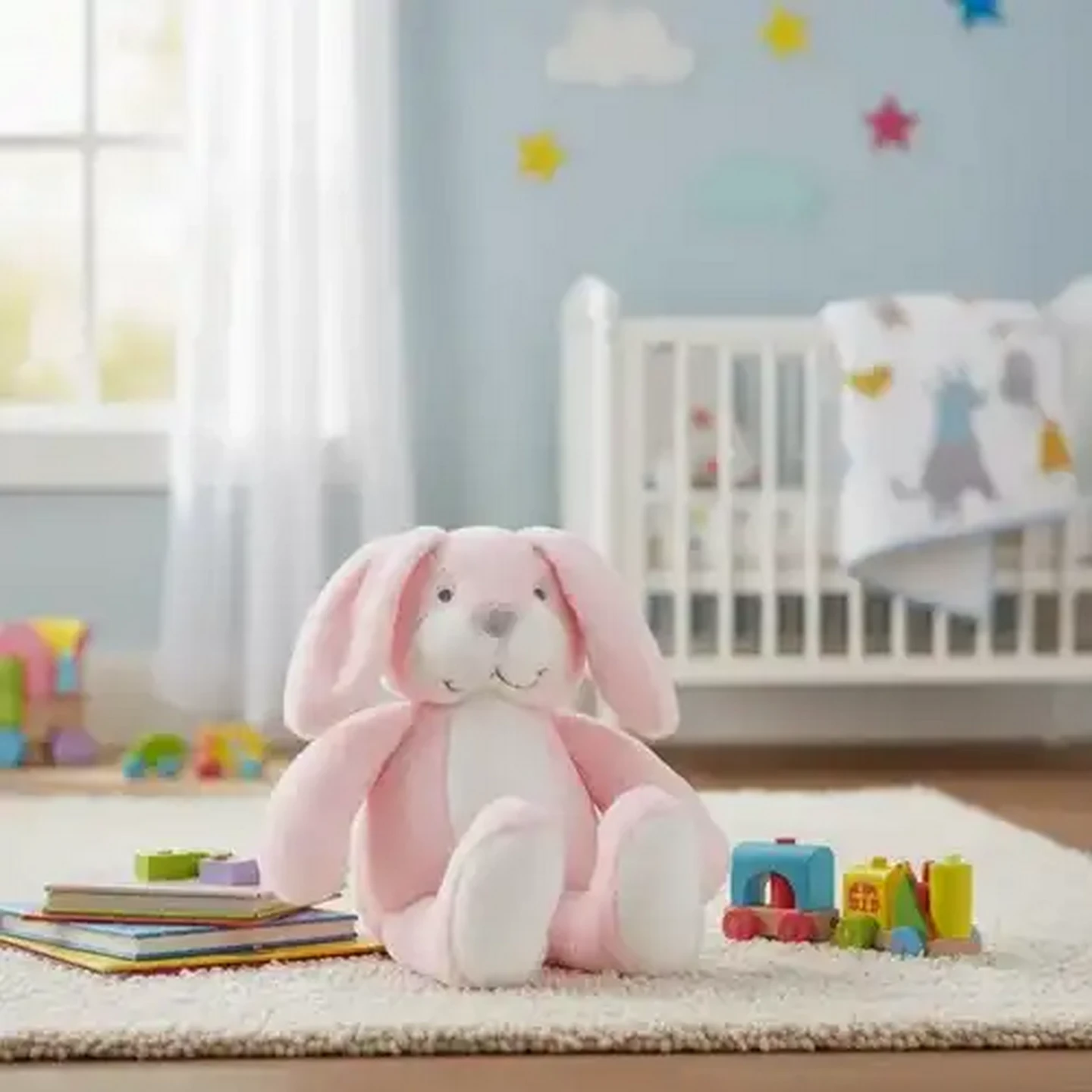 Image of Jolly Tots Pink Bunny Friend Plush Toy
