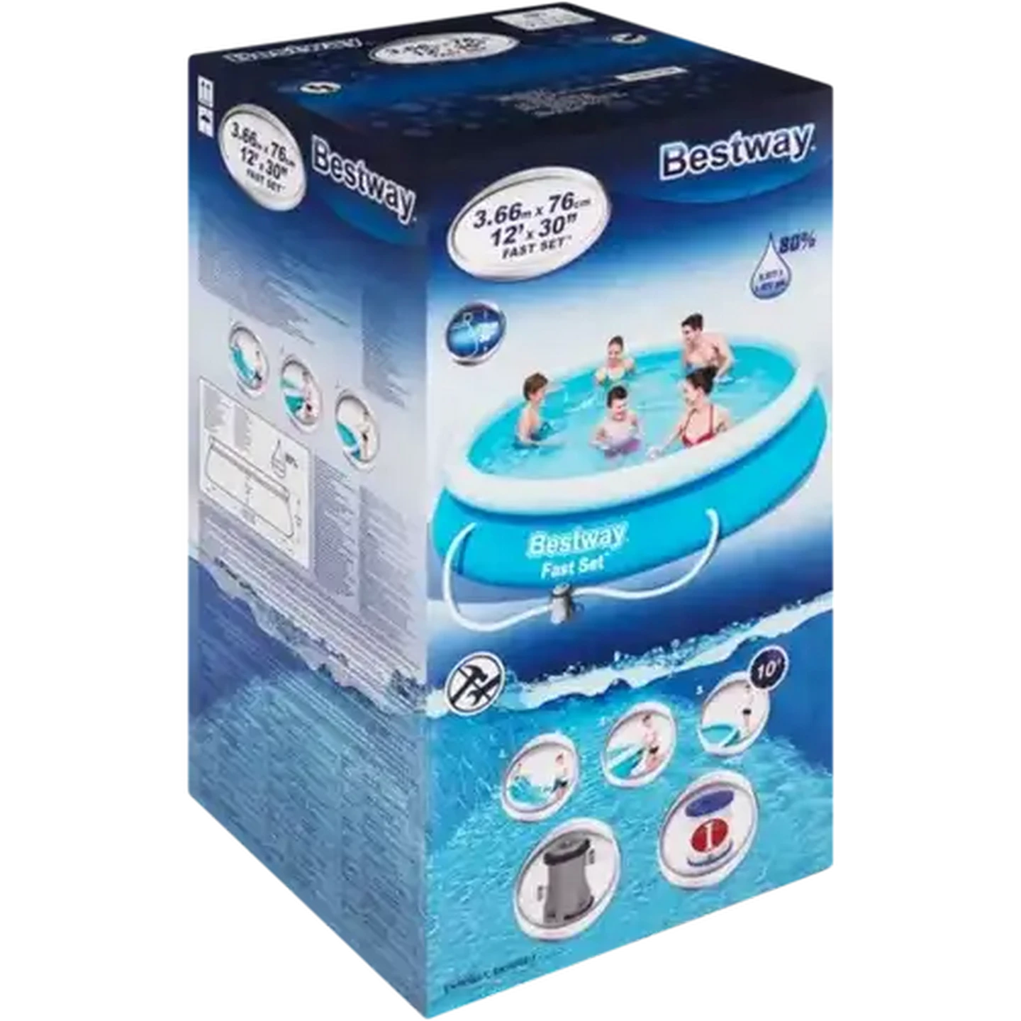 Image of Bestway Fast Set Blue Pool 3.66m x 76cm