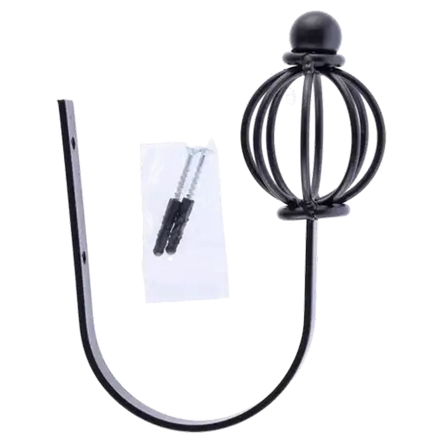 Image of Rufflette Black Steel Tie Back Sarah 19 - 25mm