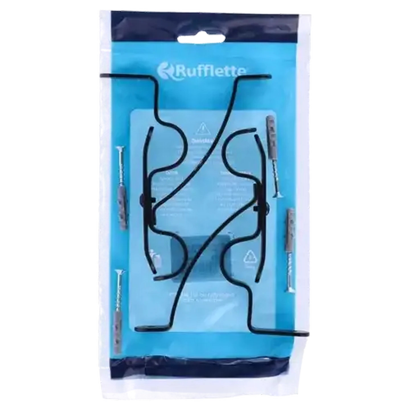 Image of Rufflette Black Steel Double Bracket 25mm