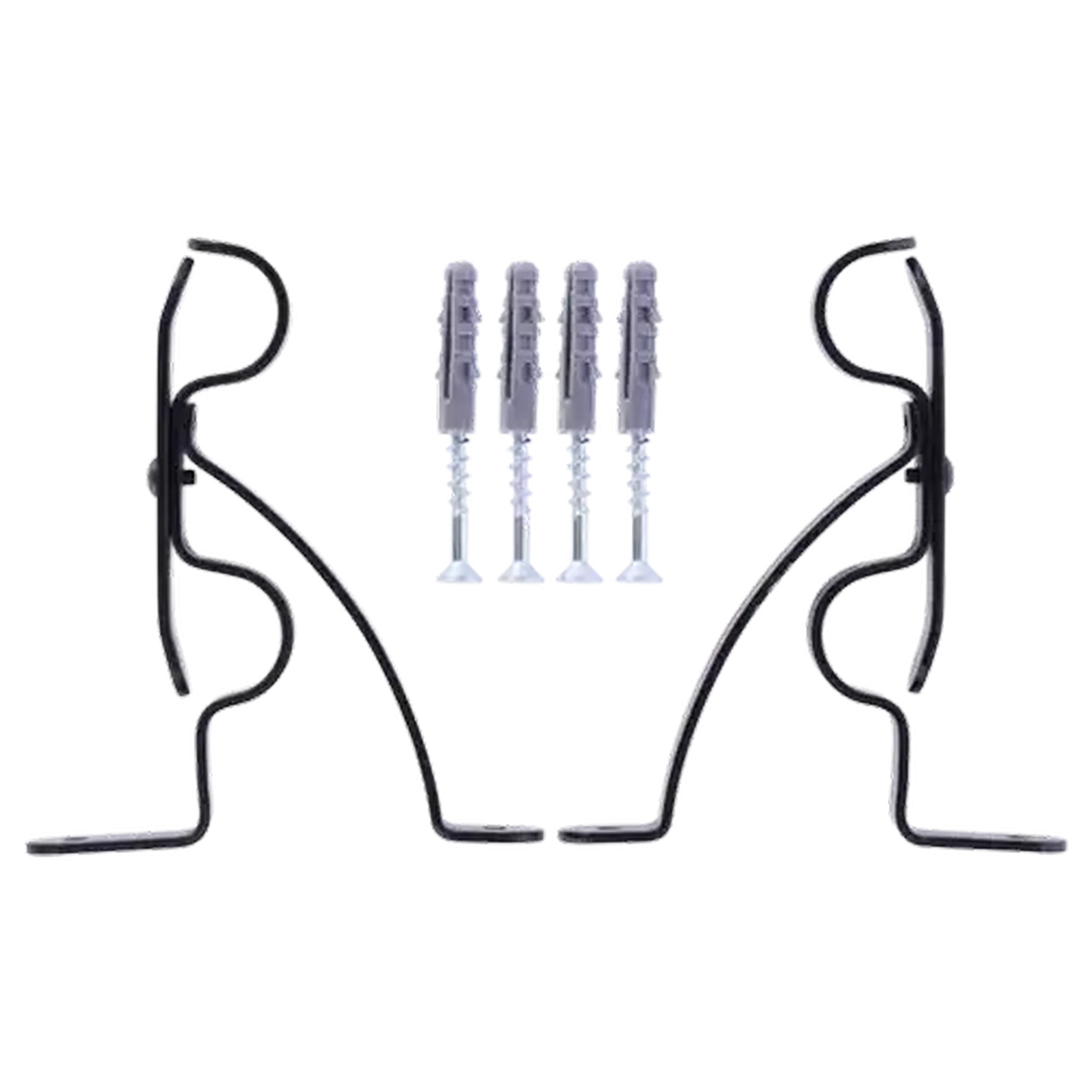Image of Rufflette Black Steel Double Bracket 25mm
