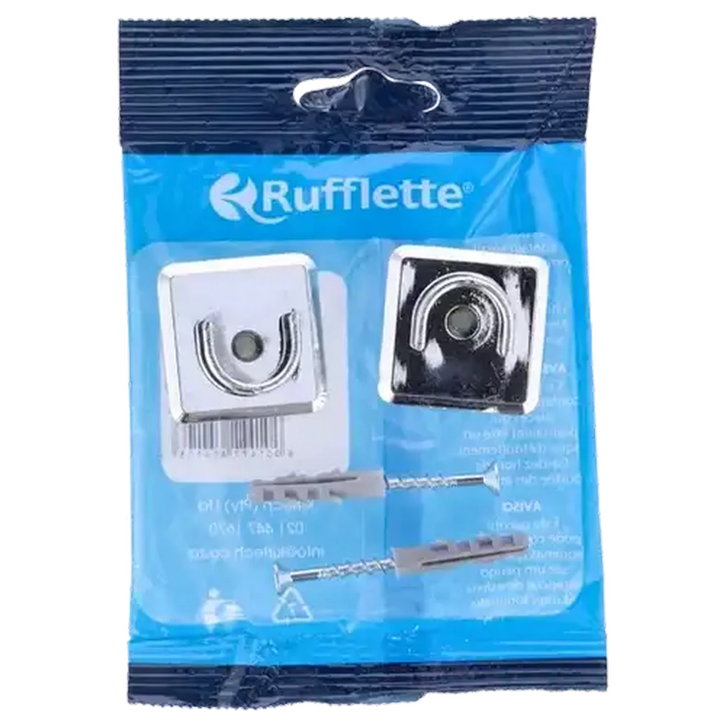 Image of Rufflette Plastic Chrome Bracket 16mm
