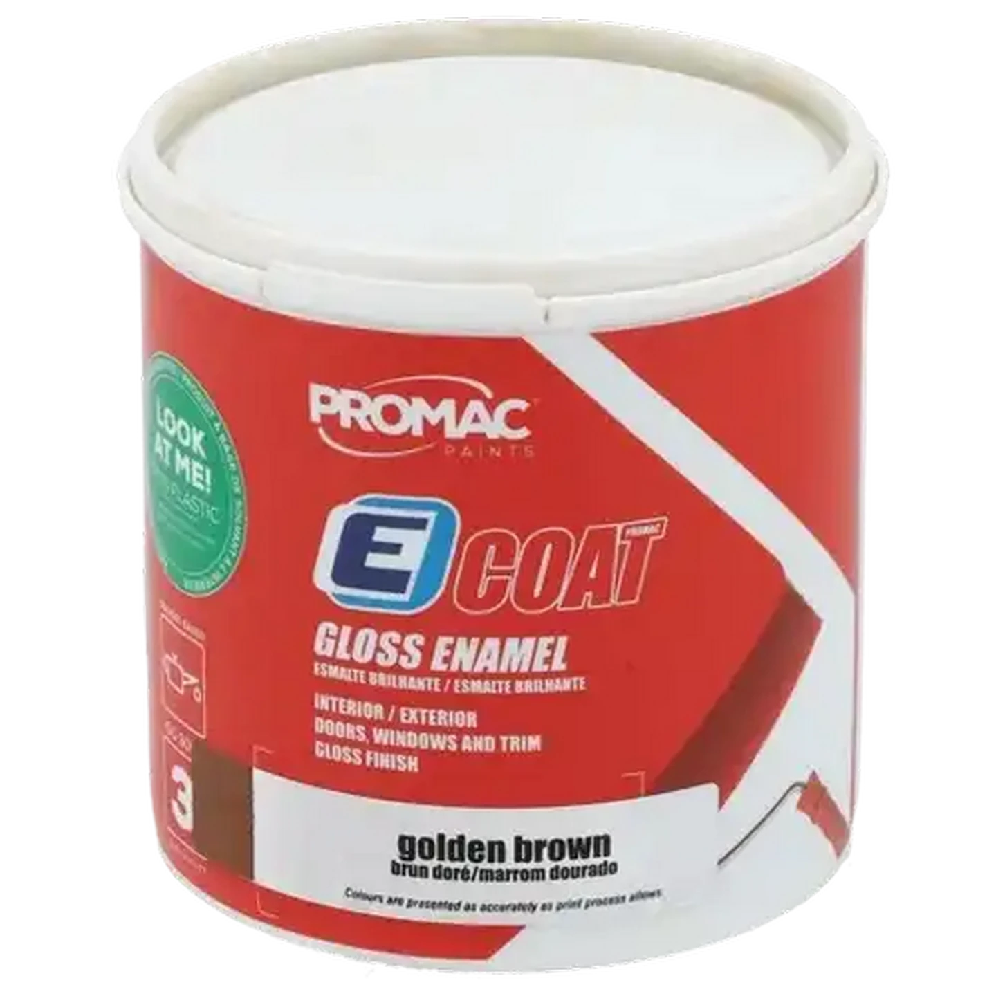Image of Promac Paints ECoat Gloss Enamel Golden Brown Paint 1L
