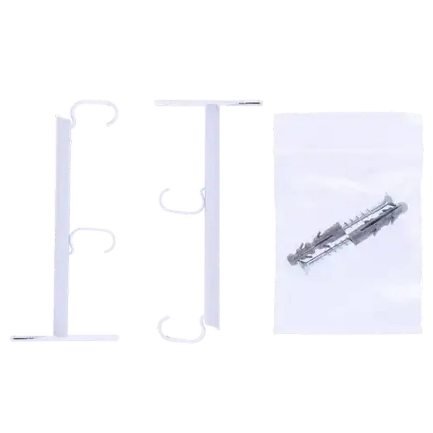 Image of Rufflette White Steel Double Bracket